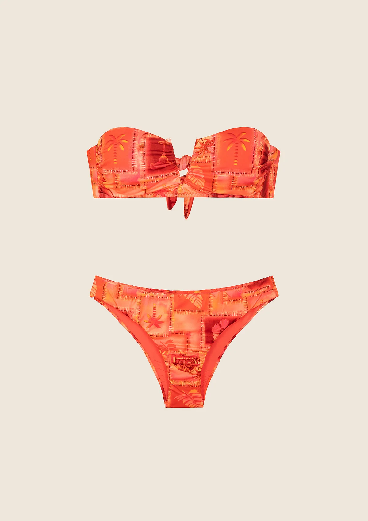 Bikini Donna F**K Fascia a V con Ferretto e Slip Fisso Fantasia 2135-X16 - Image 3