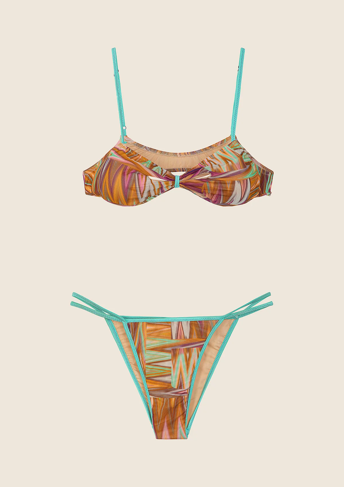 Bikini Donna F**K Top con Slip Fisso Fantasia 0901-X07 - Image 3