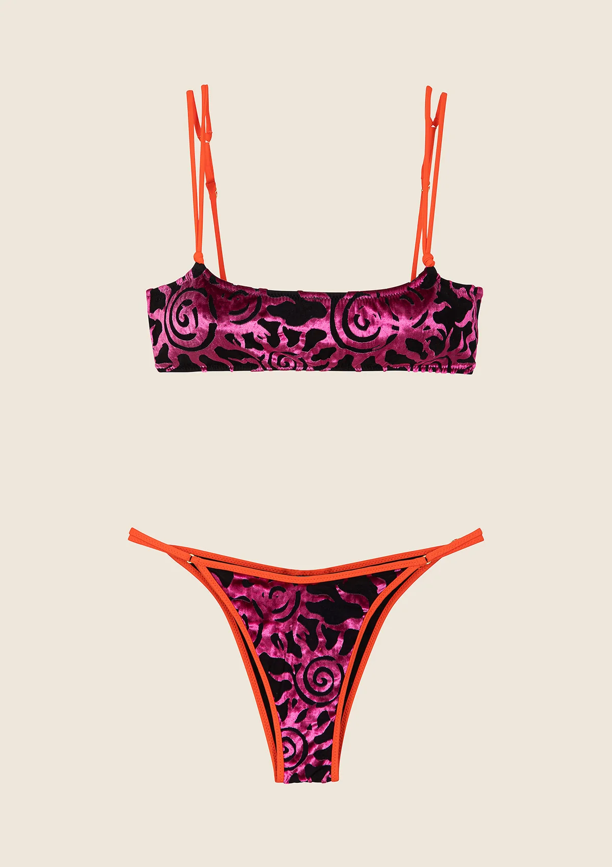 Bikini Donna F**K Top con Slip Regolabile Nero 0802-BK - Image 4