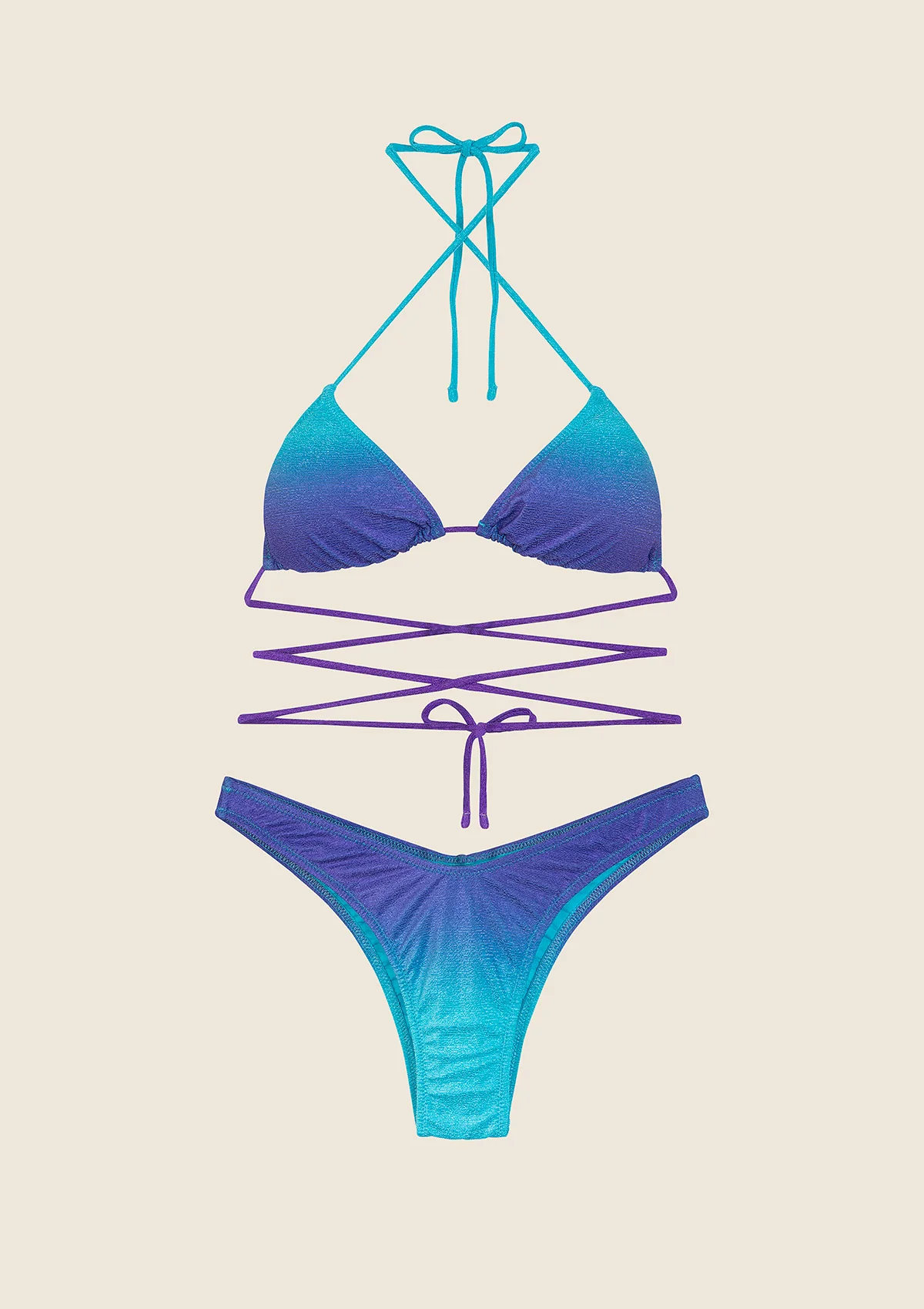 Bikini Donna F**K Triangolo con Slip Americano Fisso Degradè 1151-X46 - Image 3