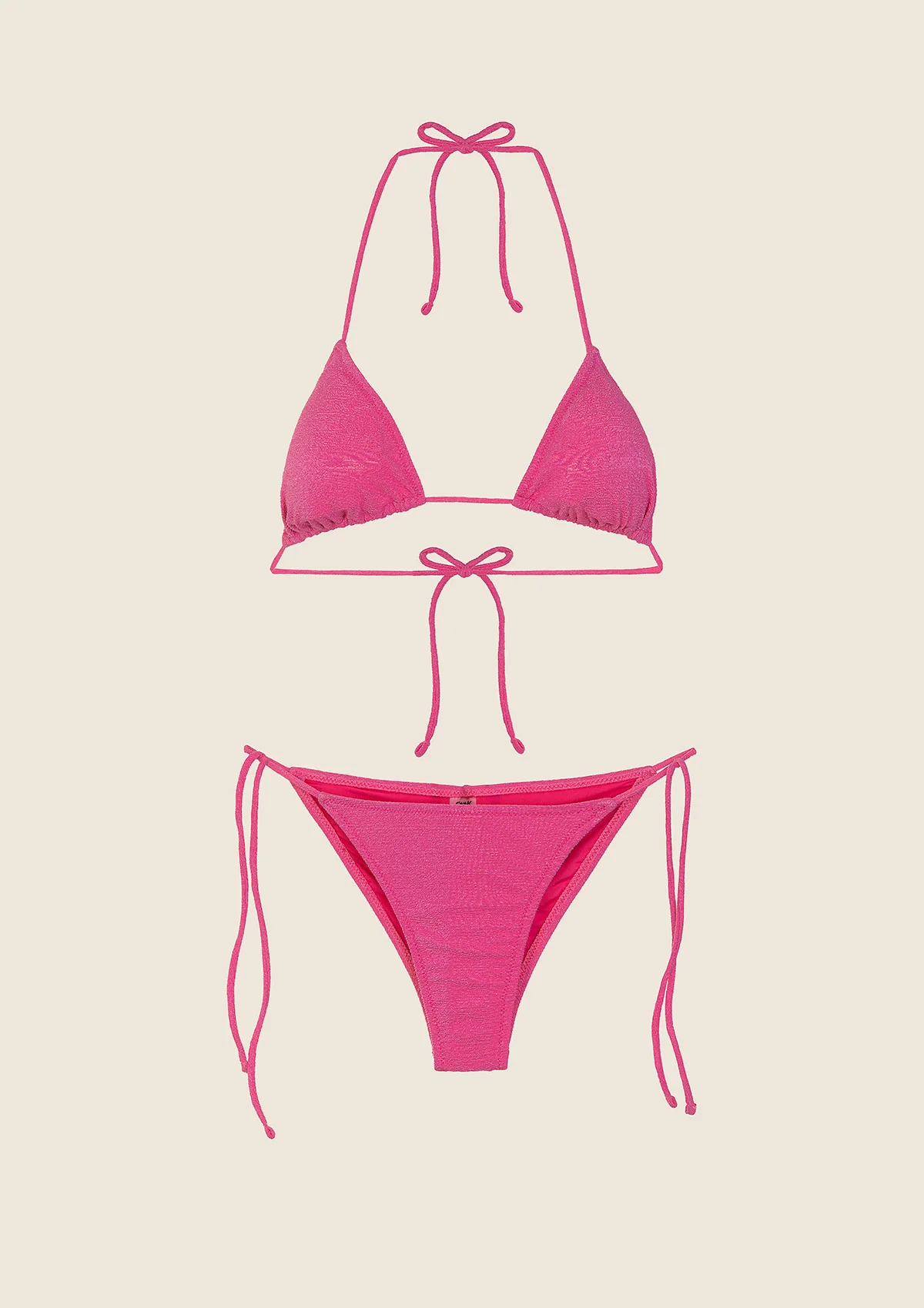 Bikini Donna F**K Triangolo con Slip Regolabile Fucsia 1140-FX - Image 3