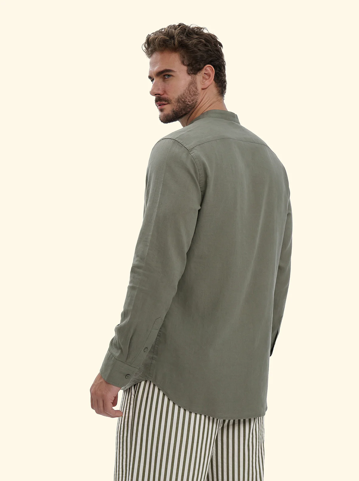 Camicia Uomo F**K Verde Militare SM7001-MG - Image 2