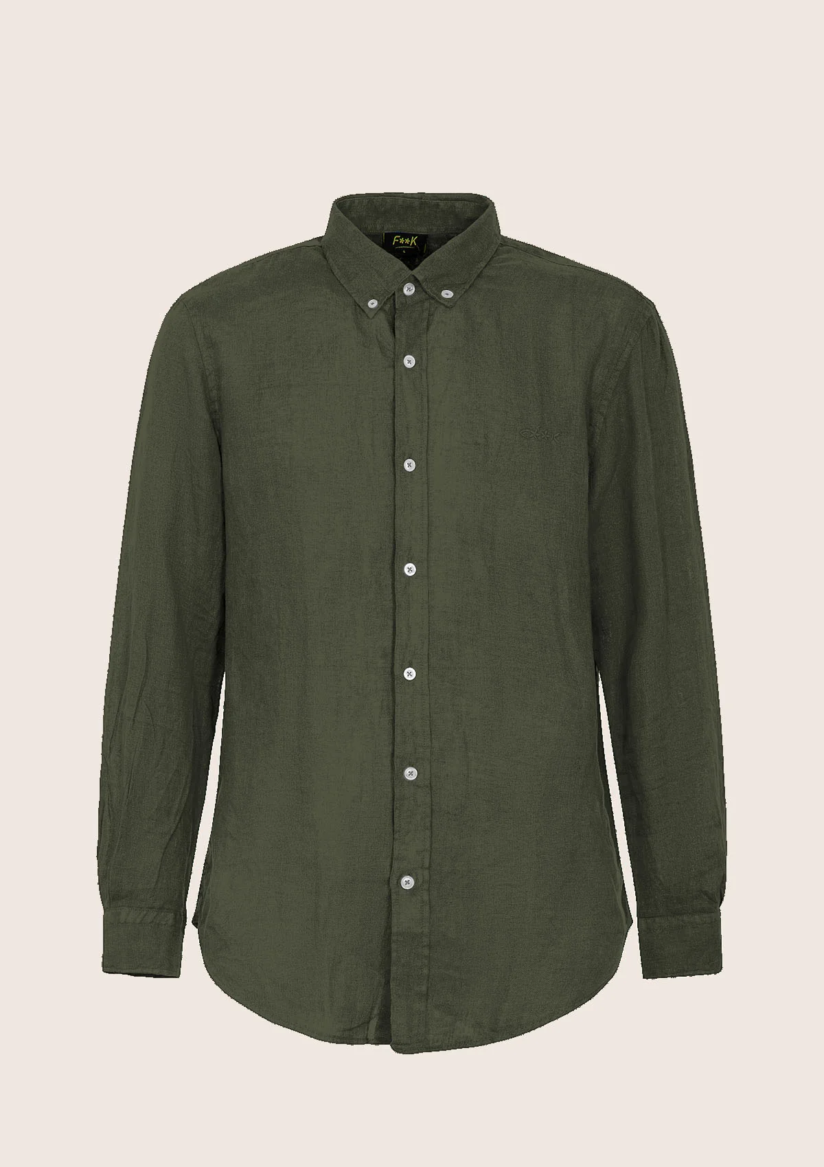 Camicia Uomo F**K Verde Militare M01CL40-MG - Image 3