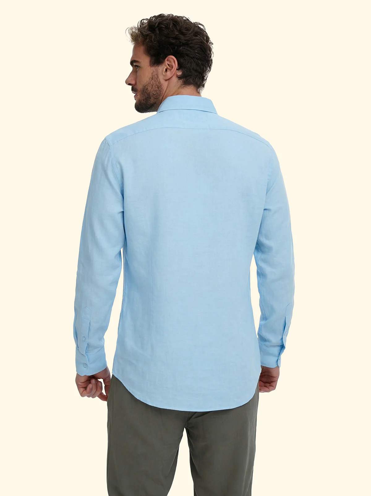 Camicia Uomo F**K Celeste SM7000-CL - Image 2