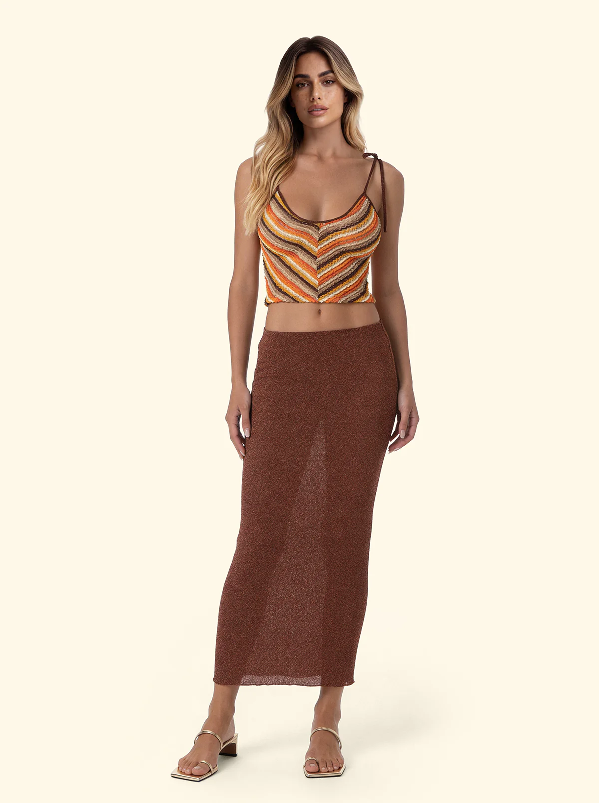 Canotta Donna F**K Marrone SW0756-BN