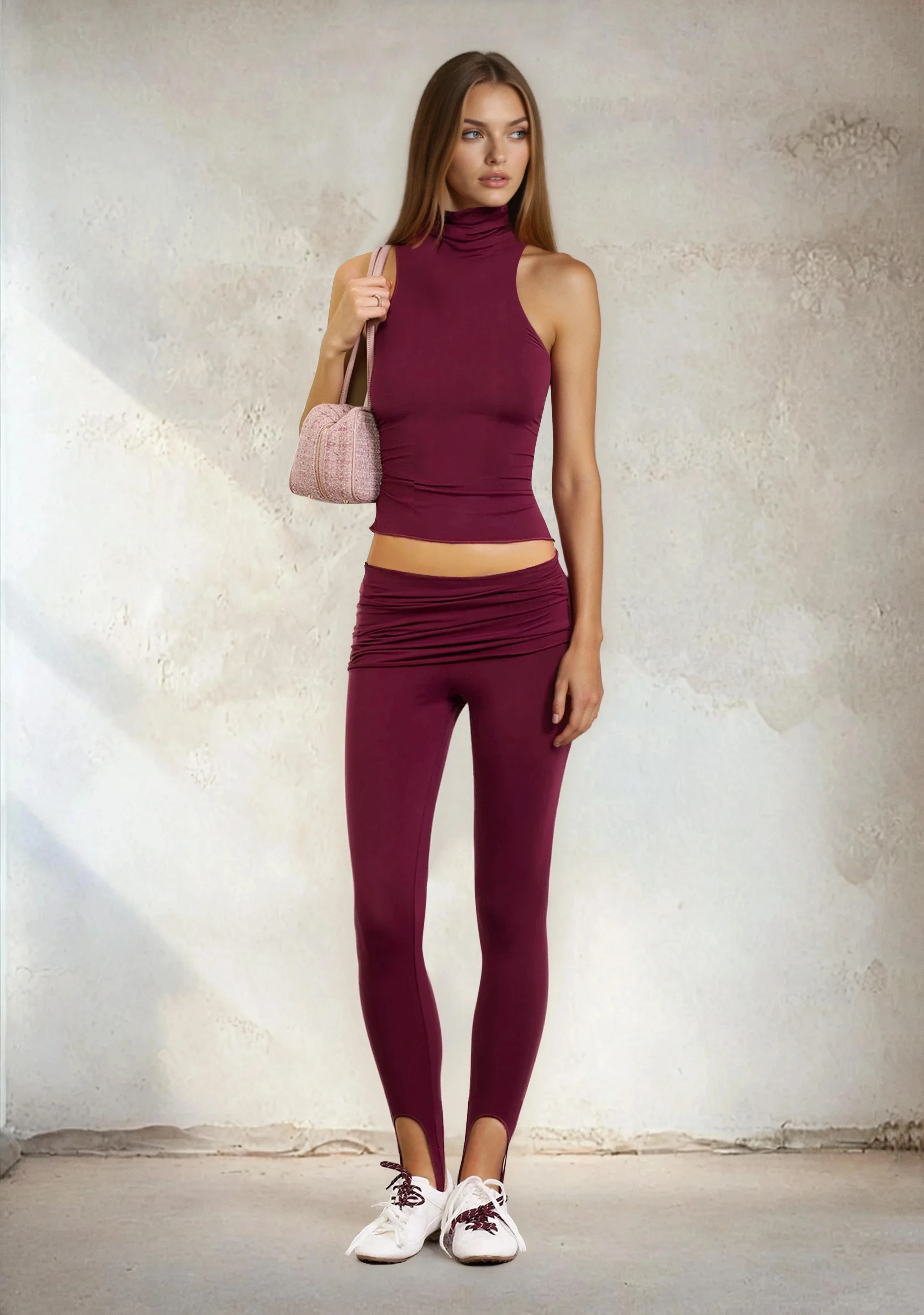 Canotta a Lupetto Donna F**K Bordeaux W0600-BD
