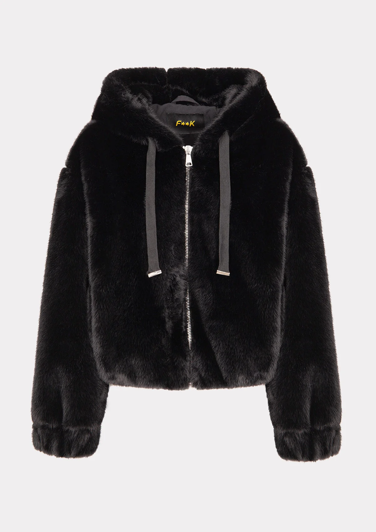 Eco Pelliccia Donna F**K Nera W0115-BK - Image 4