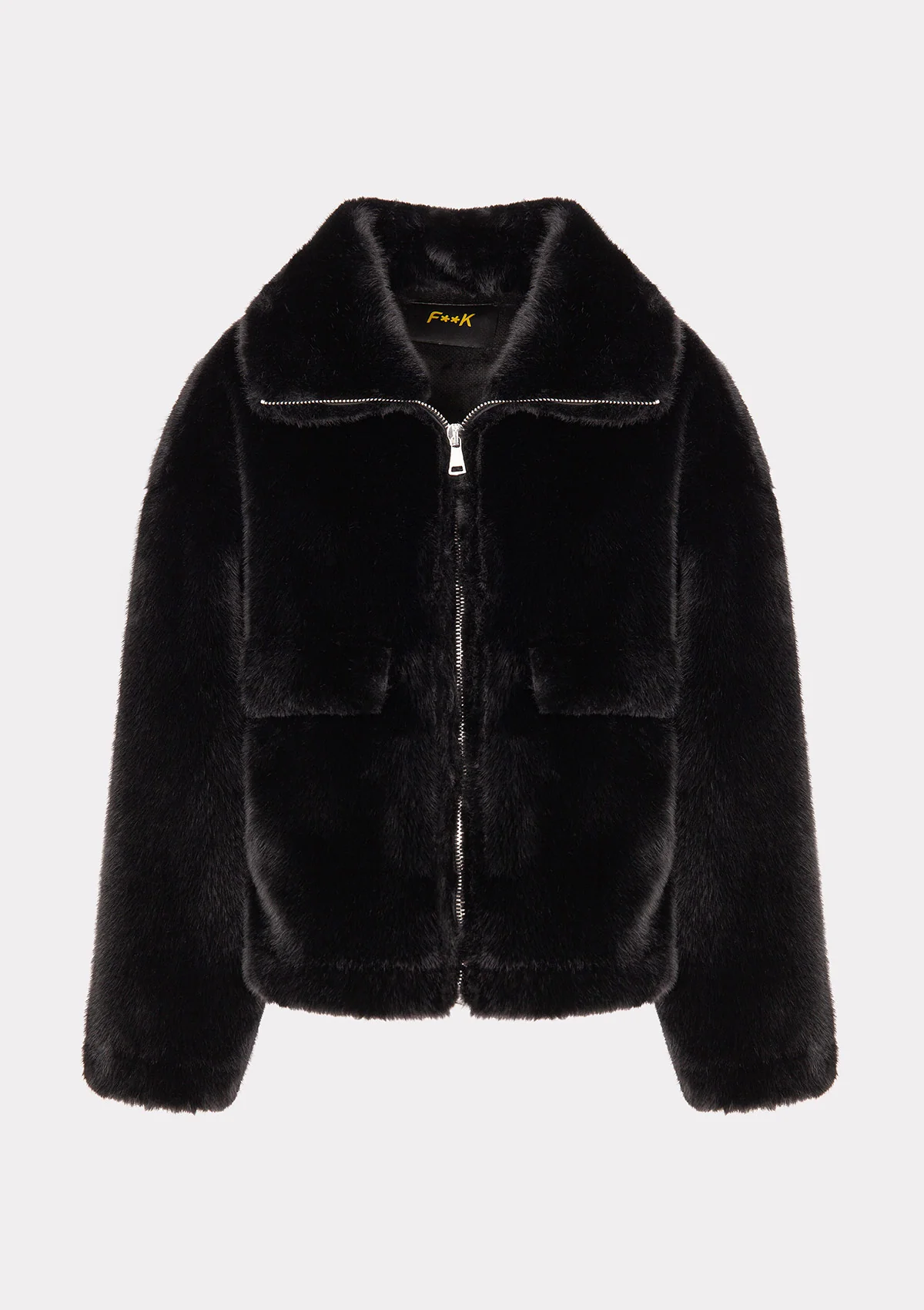 Eco Pelliccia Donna F**K Nera W0110-BK - Image 4