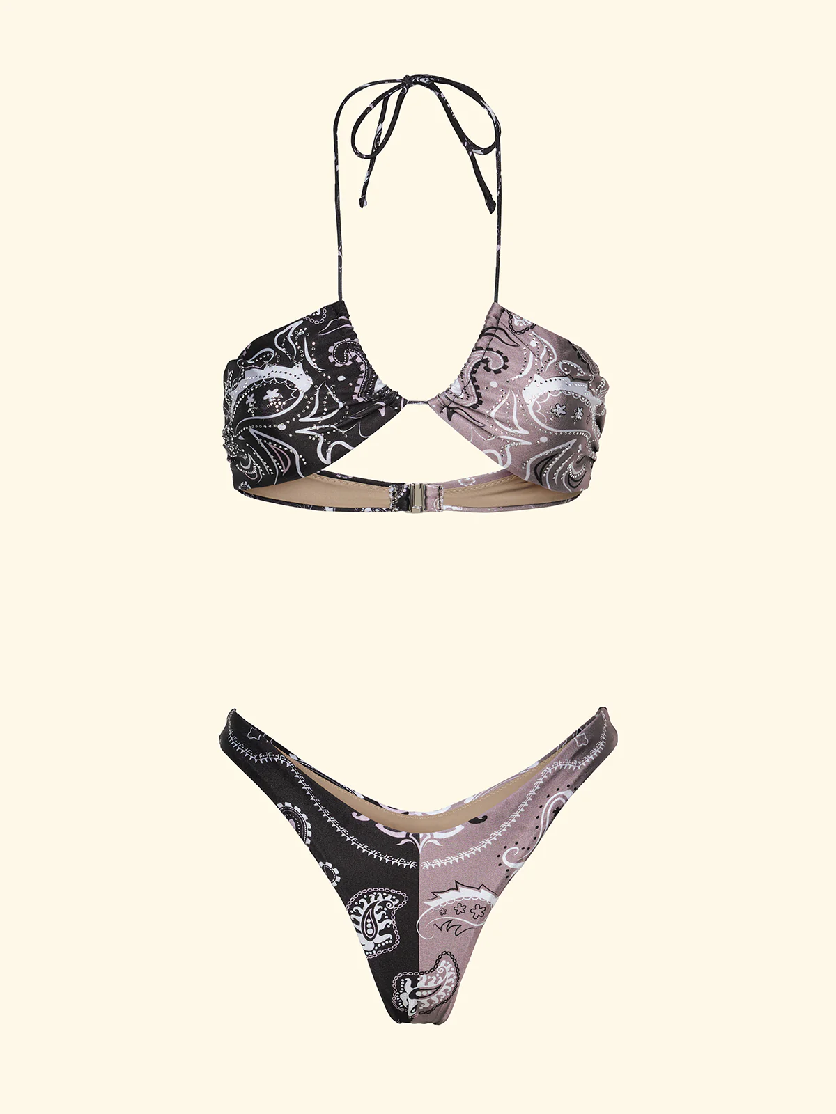 Bikini Donna F**K Fascia con Slip Americano Fisso Fantasia SW0501-X55 - Image 3