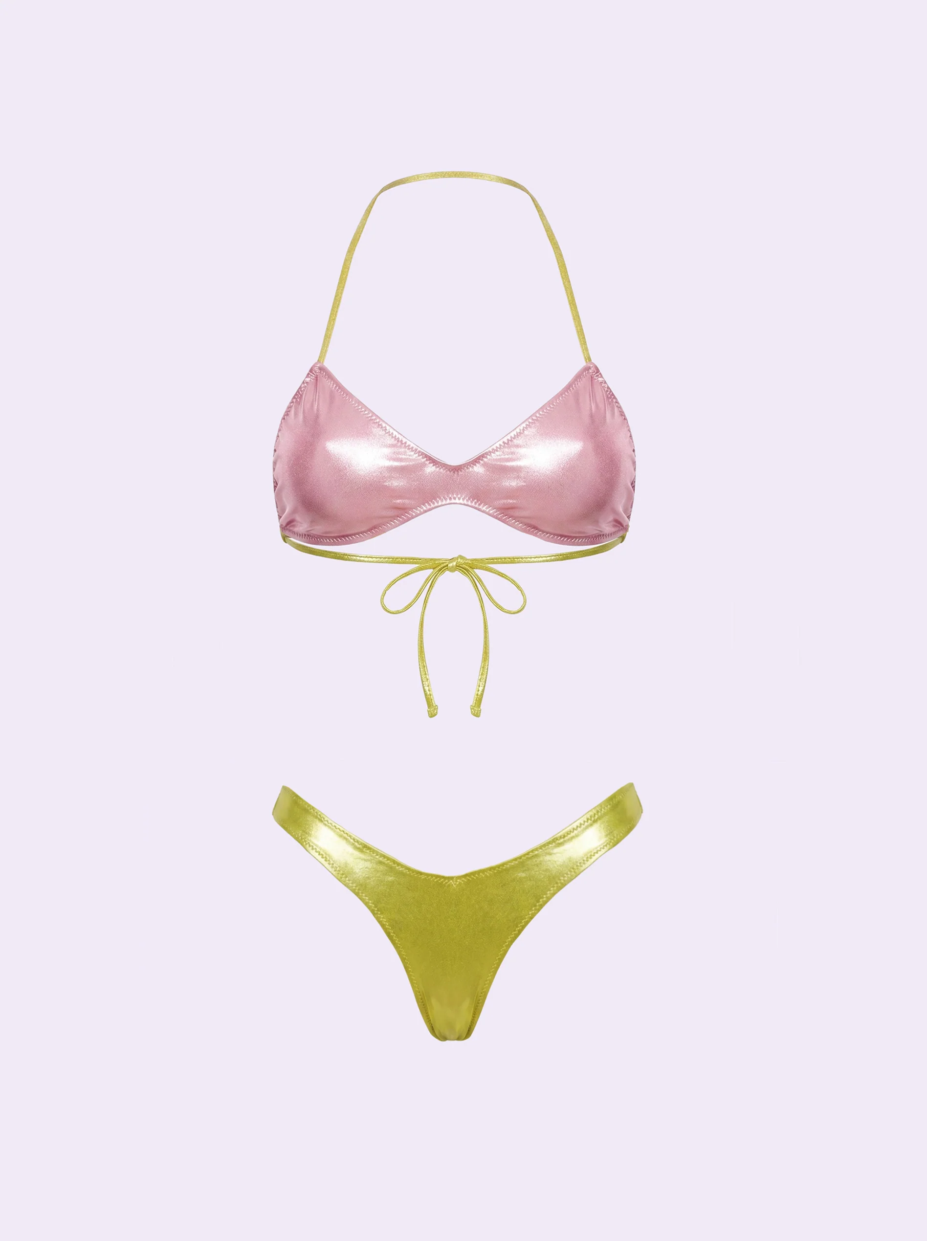 Bikini Donna F**K Crazy Fascia con Americano Fisso Verde SW0511-GN - Image 3