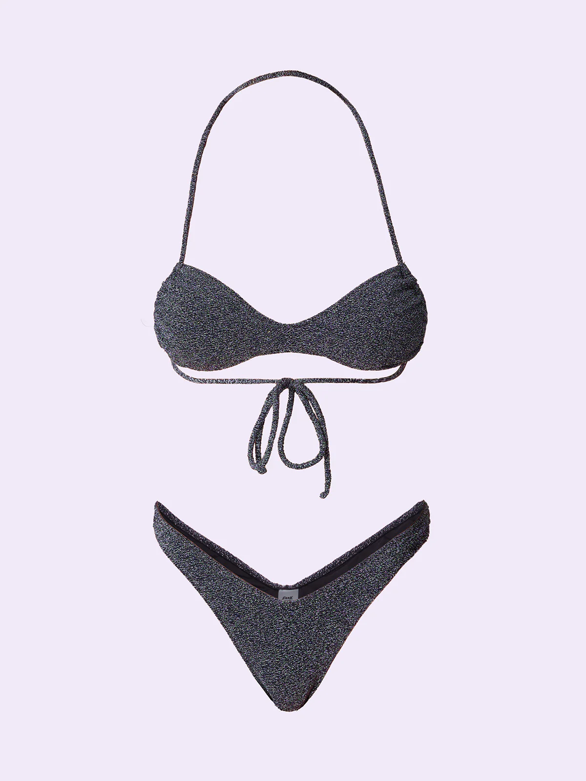 Bikini Donna F**K Crazy Fascia con Slip Americano Fisso Grigio SW0521-GR - Image 3
