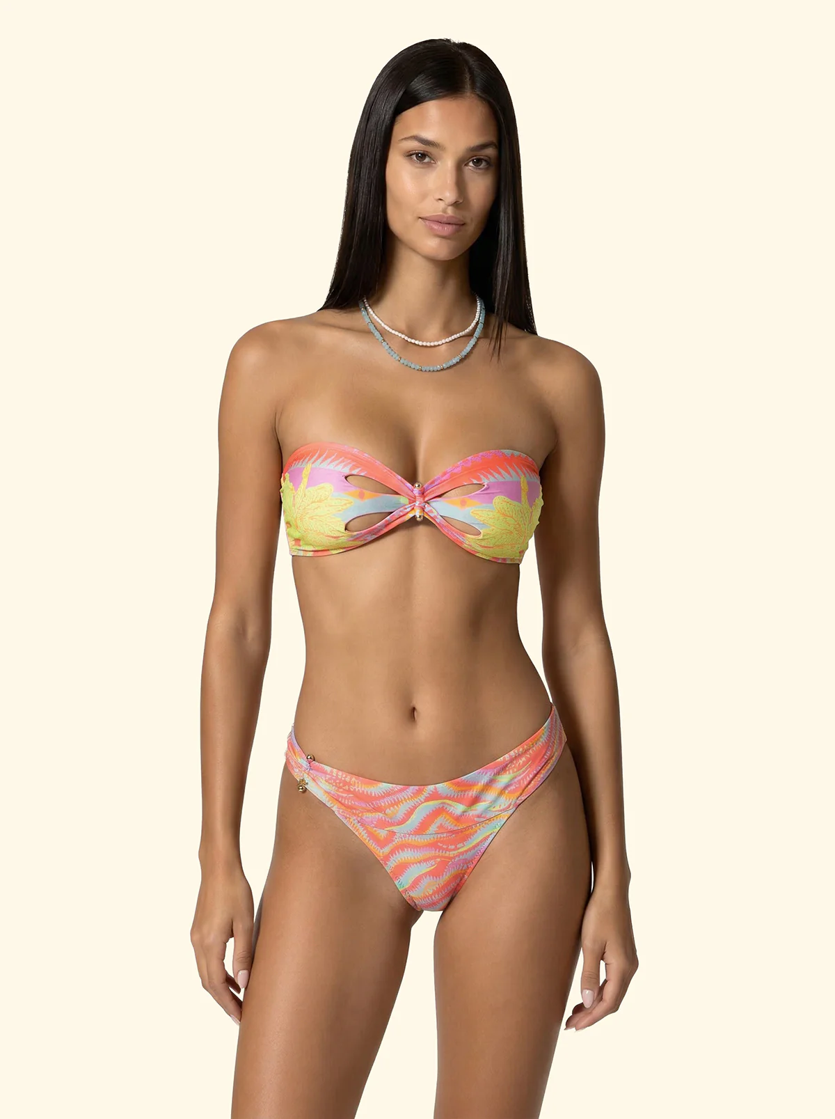Bikini Donna F**K Fascia con Slip Fisso Fantasia SW0331-X35