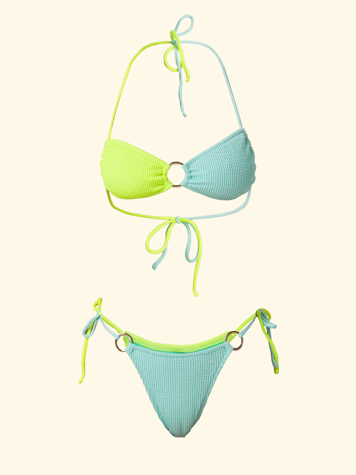 Bikini Donna F**K Fascia con Slip Regolabile Verde Acqua SW1203-AQ - Image 3