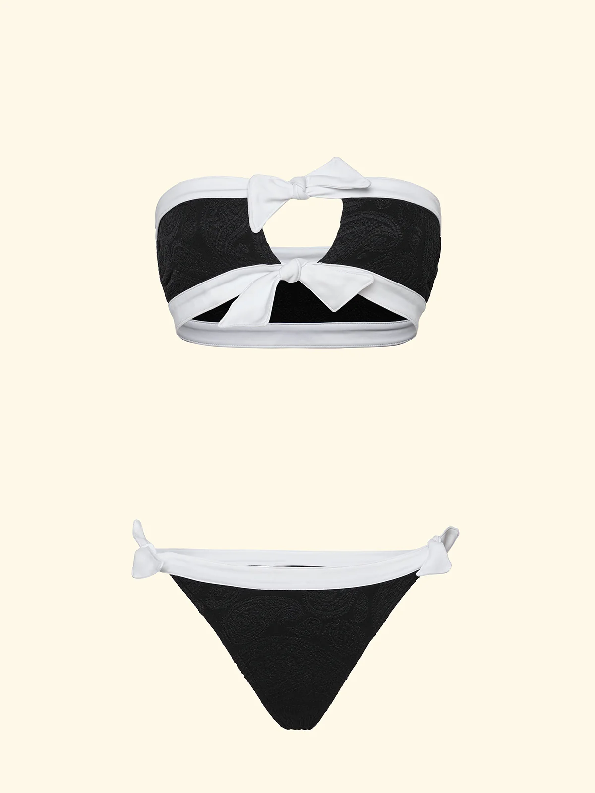 Bikini Donna F**K Fascia con Slip Regolabile Nero SW0531-BK - Image 3