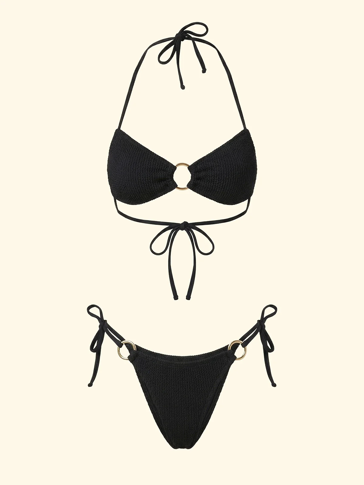 Bikini Donna F**K Fascia con Slip Regolabile Nero SW1203-BK - Image 3