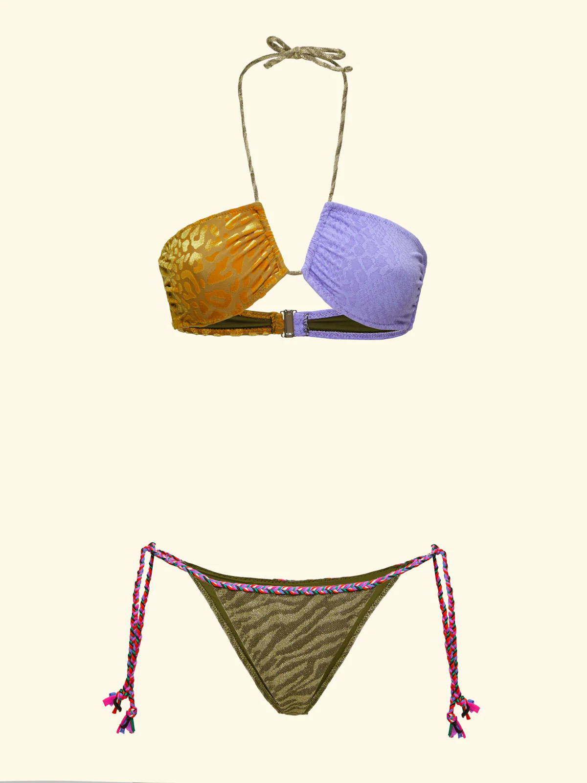 Bikini Donna F**K Fascia con Slip Regolabile Multicolor SW0151-MC - Image 3