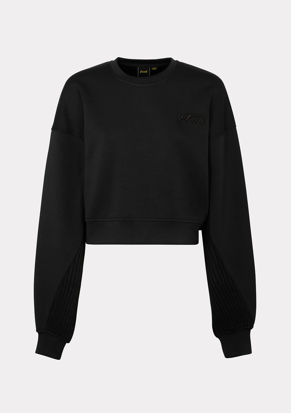 Felpa Crop Donna F**K Nera W0305-BK - Image 6