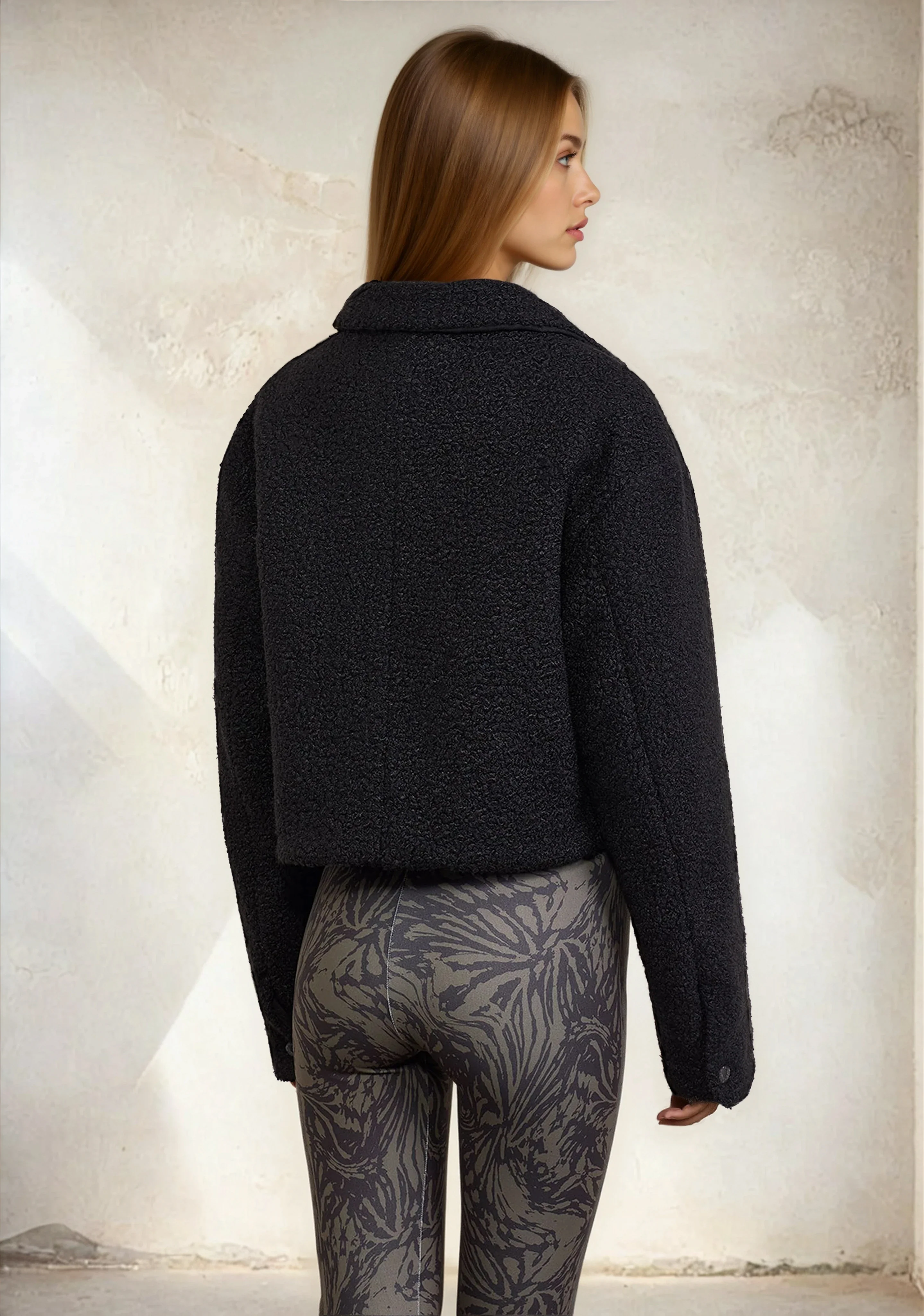 Giacca Teddy Donna F**K Nera W0105-BK - Image 3