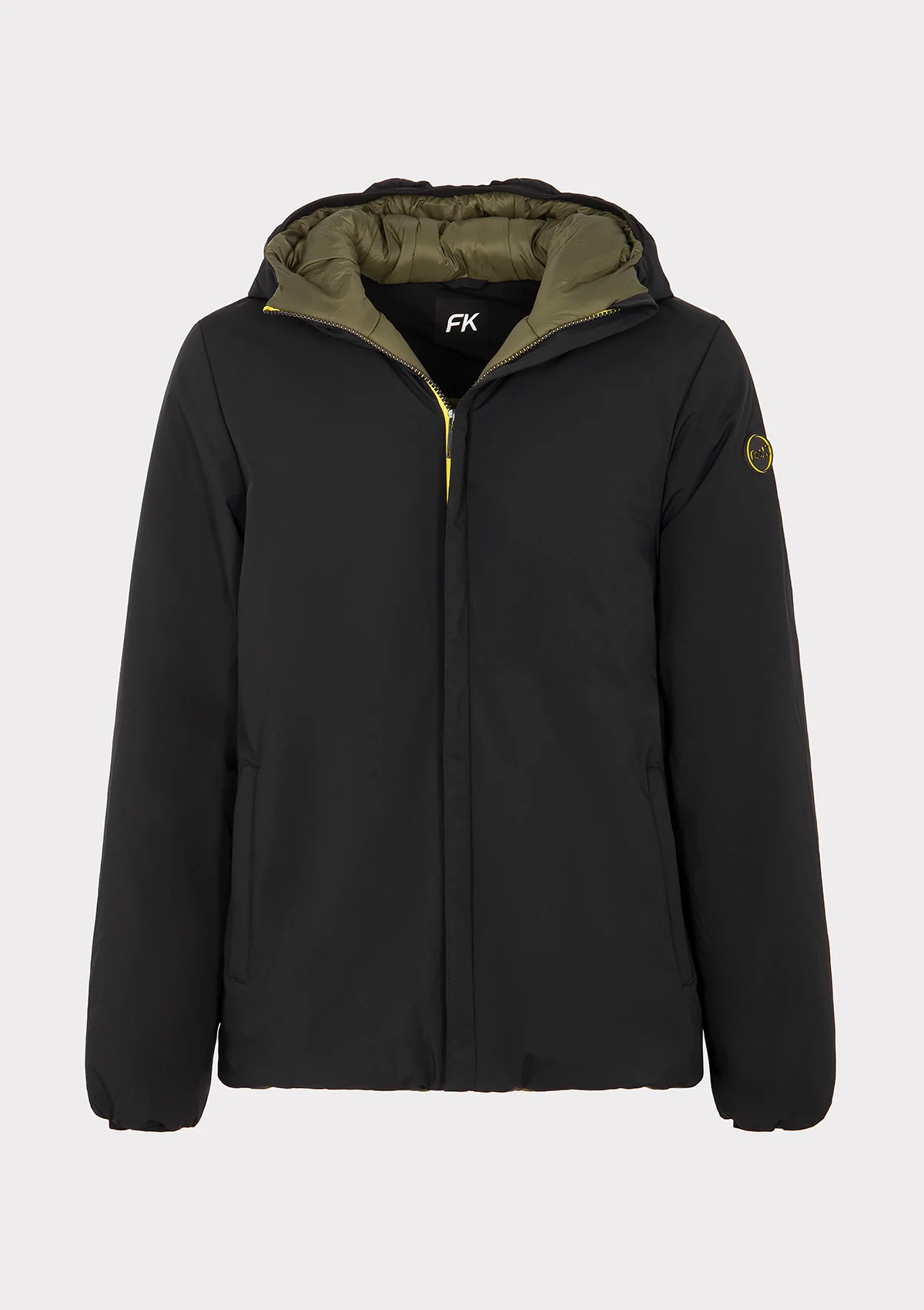 Giubotto Imbottito con cappuccio Uomo F**K Nero M3201-BK - Image 6
