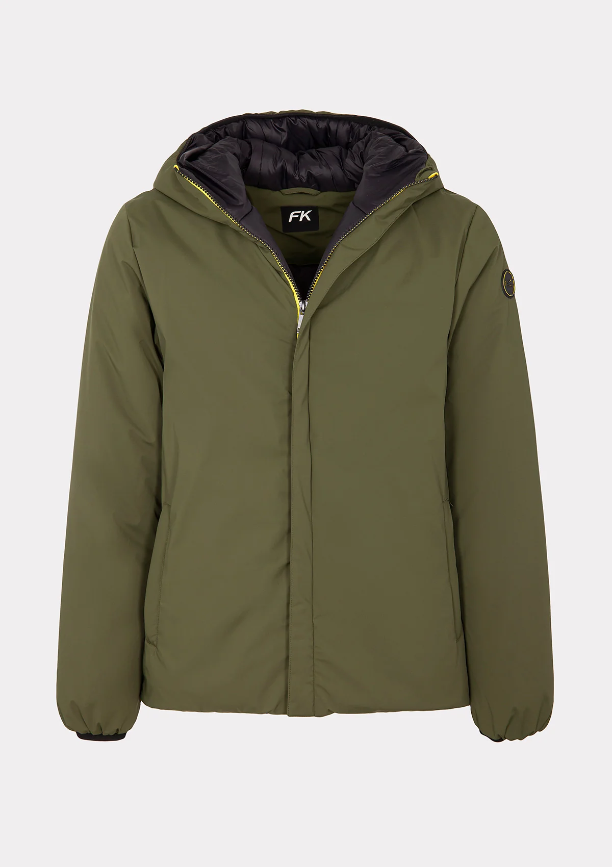 Giubotto Imbottito con cappuccio Uomo F**K Verde Militare M3201-MG - Image 6