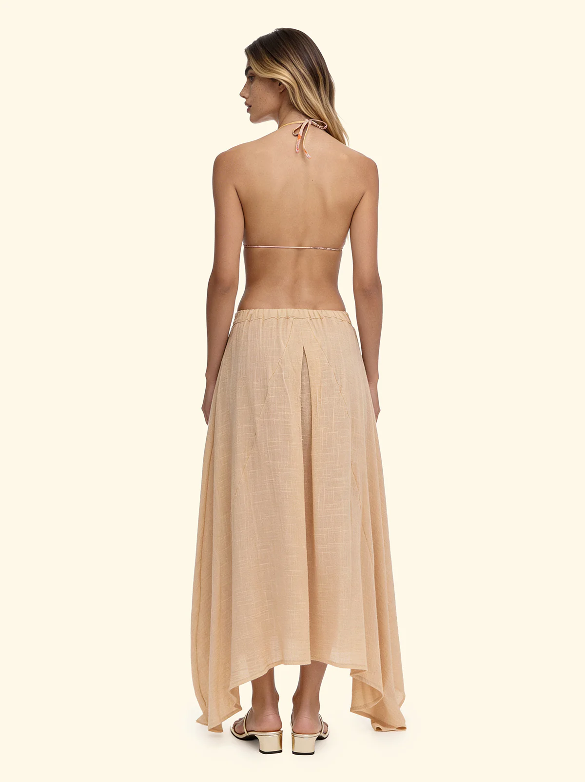 Gonna Lunga Donna F**K  Beige SW0739-BG - Image 2