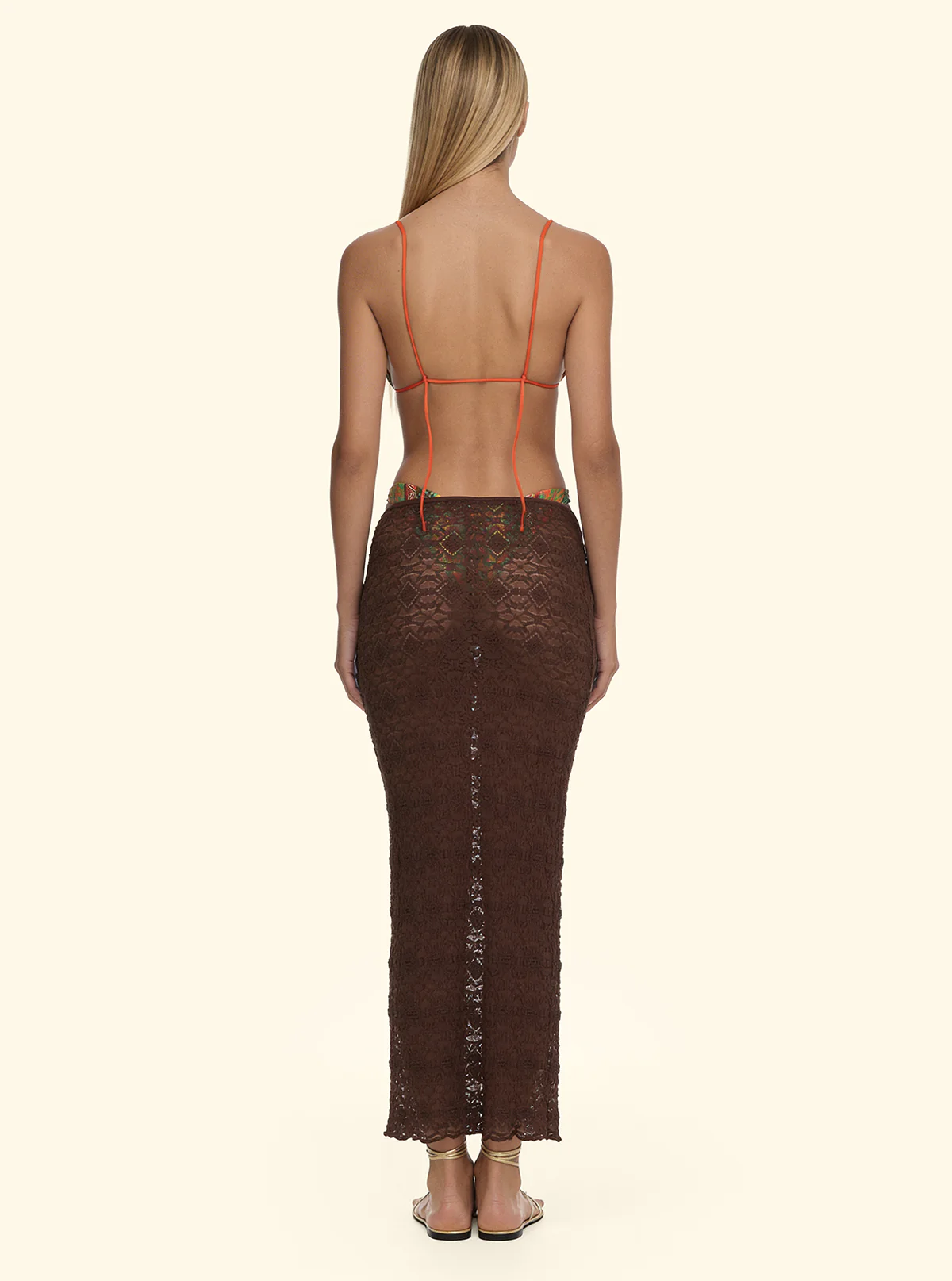 Gonna Lunga Donna F**K Marrone SW0208-BN - Image 2