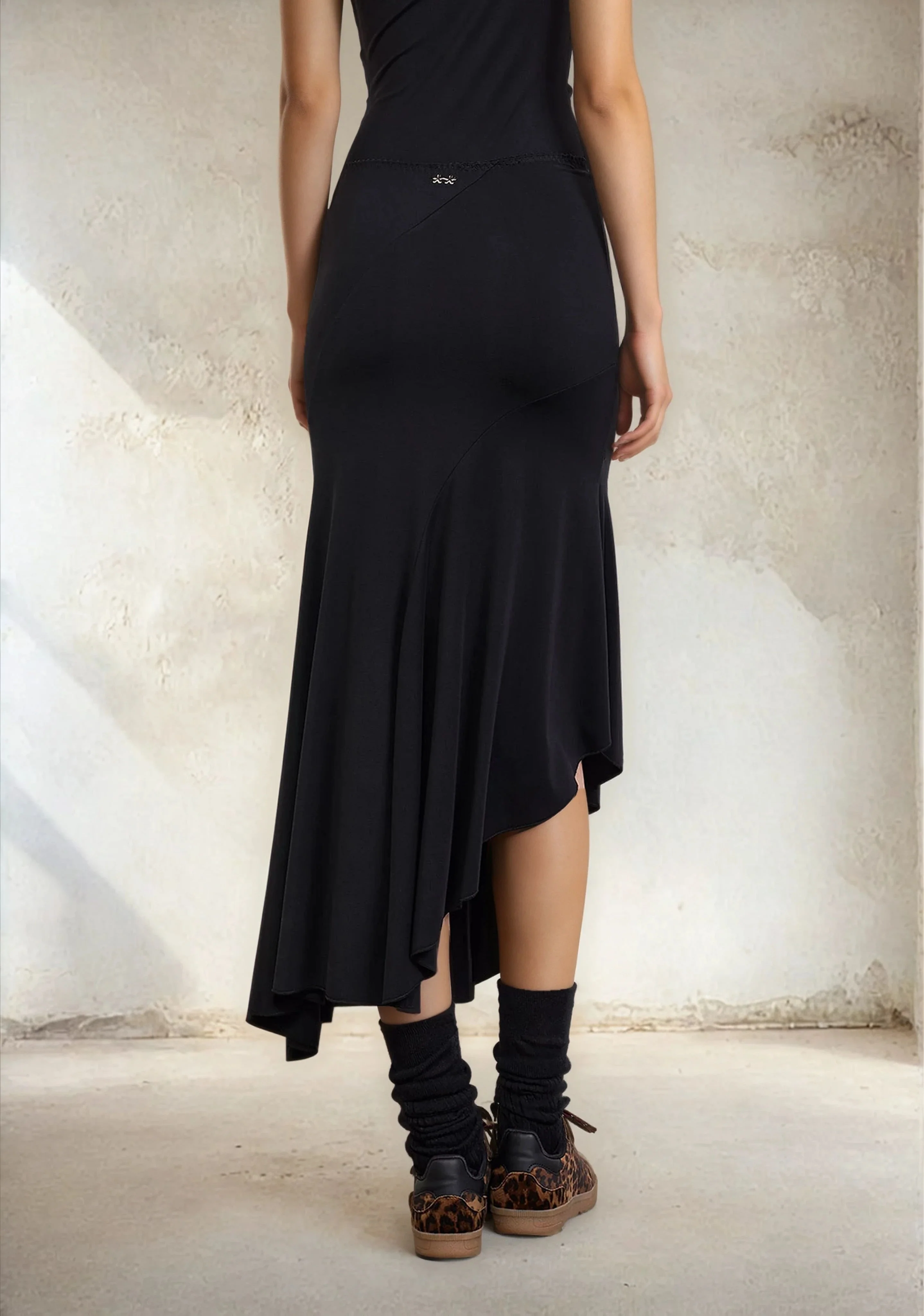 Gonna midi Donna F**K Nera W0610-BK - Image 3