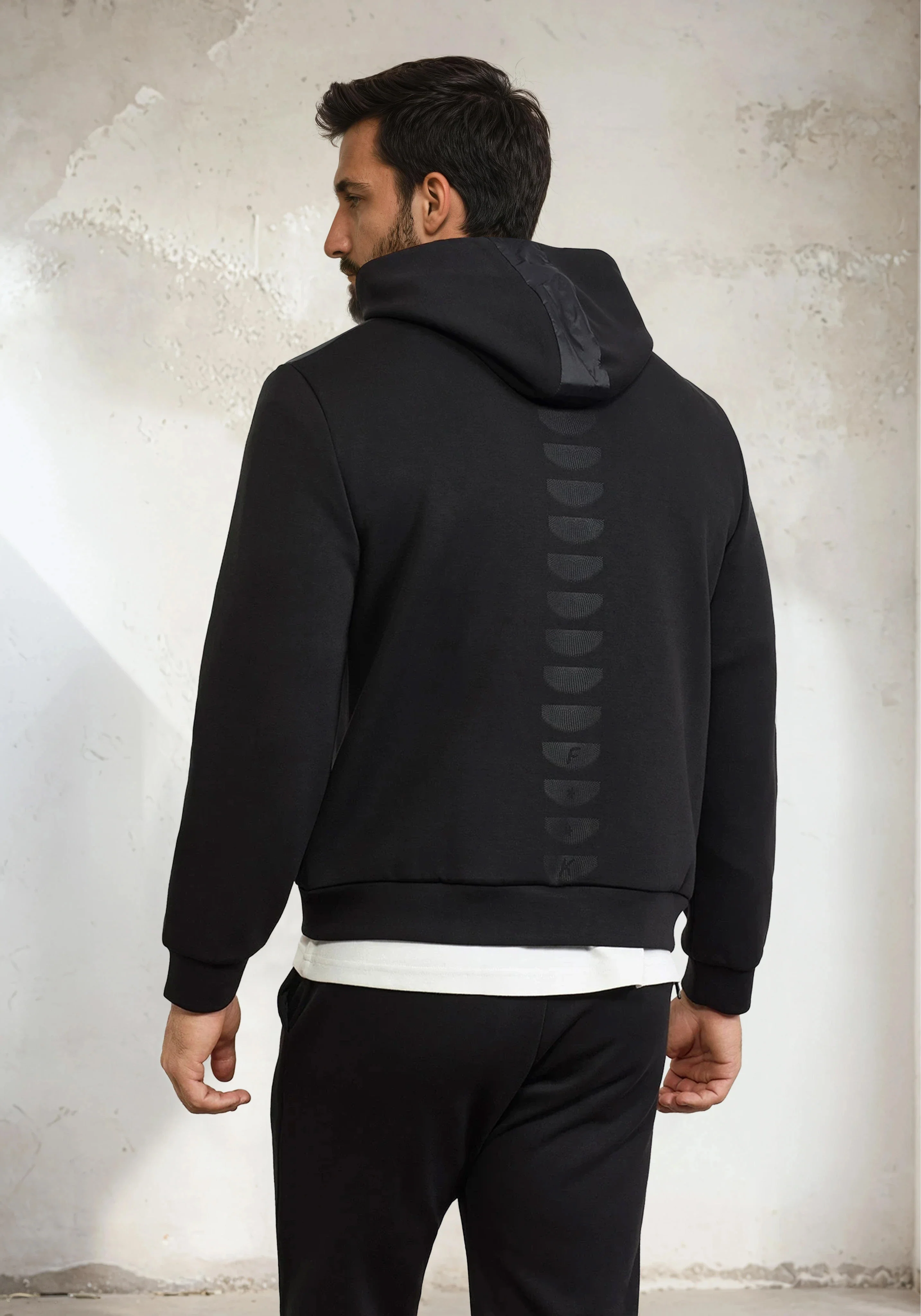 Felpa con Cappuccio Uomo F**K Nera M3101-BK - Image 3
