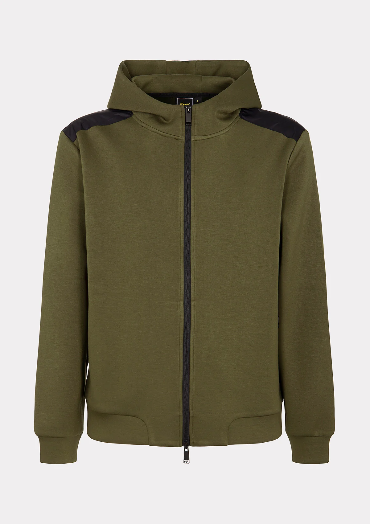 Felpa con Cappuccio Full Zip Uomo F**K Verde Militare M3100-MG - Image 3