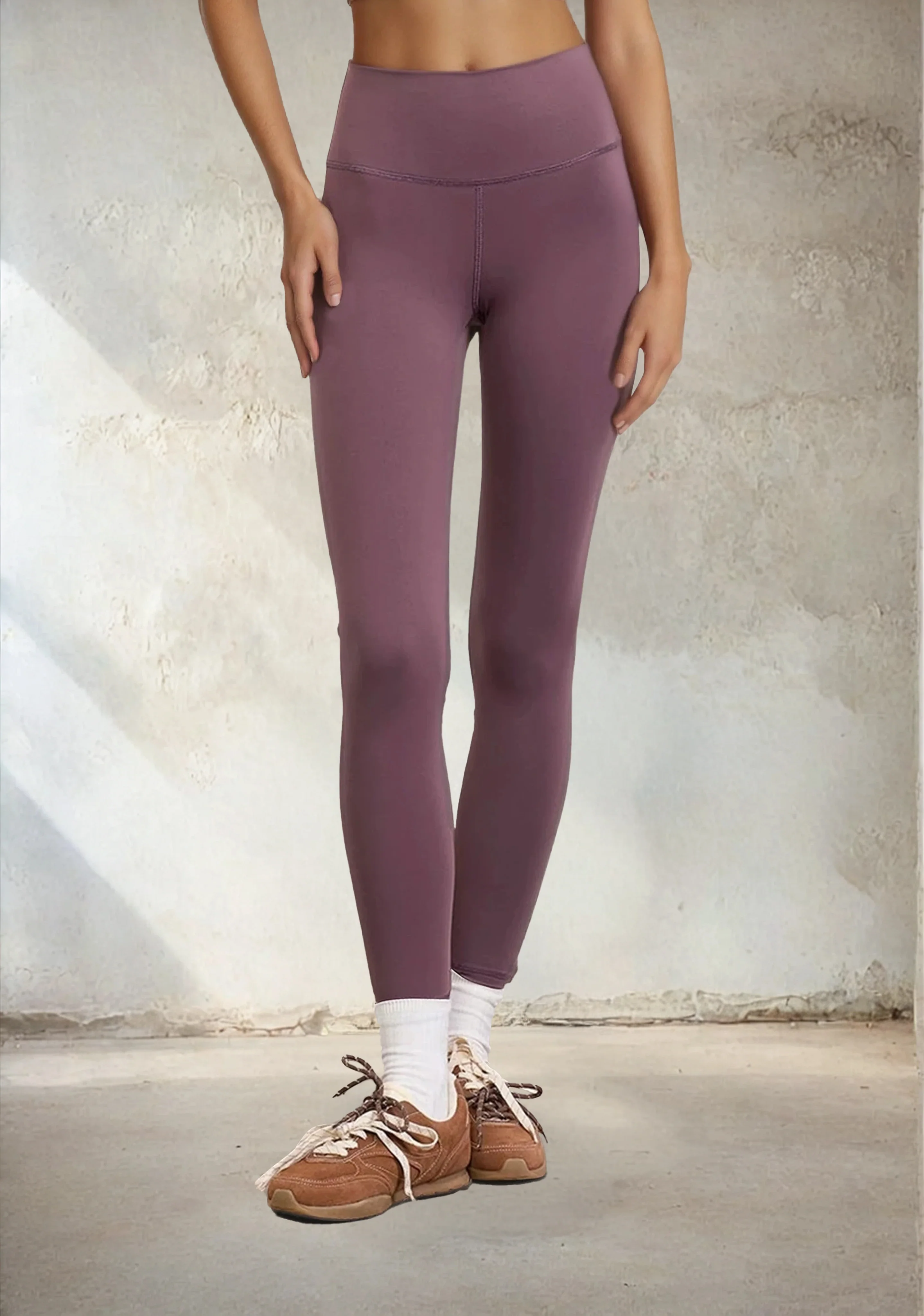 Leggings Donna F**K Light Brown W0506-LB - Image 2