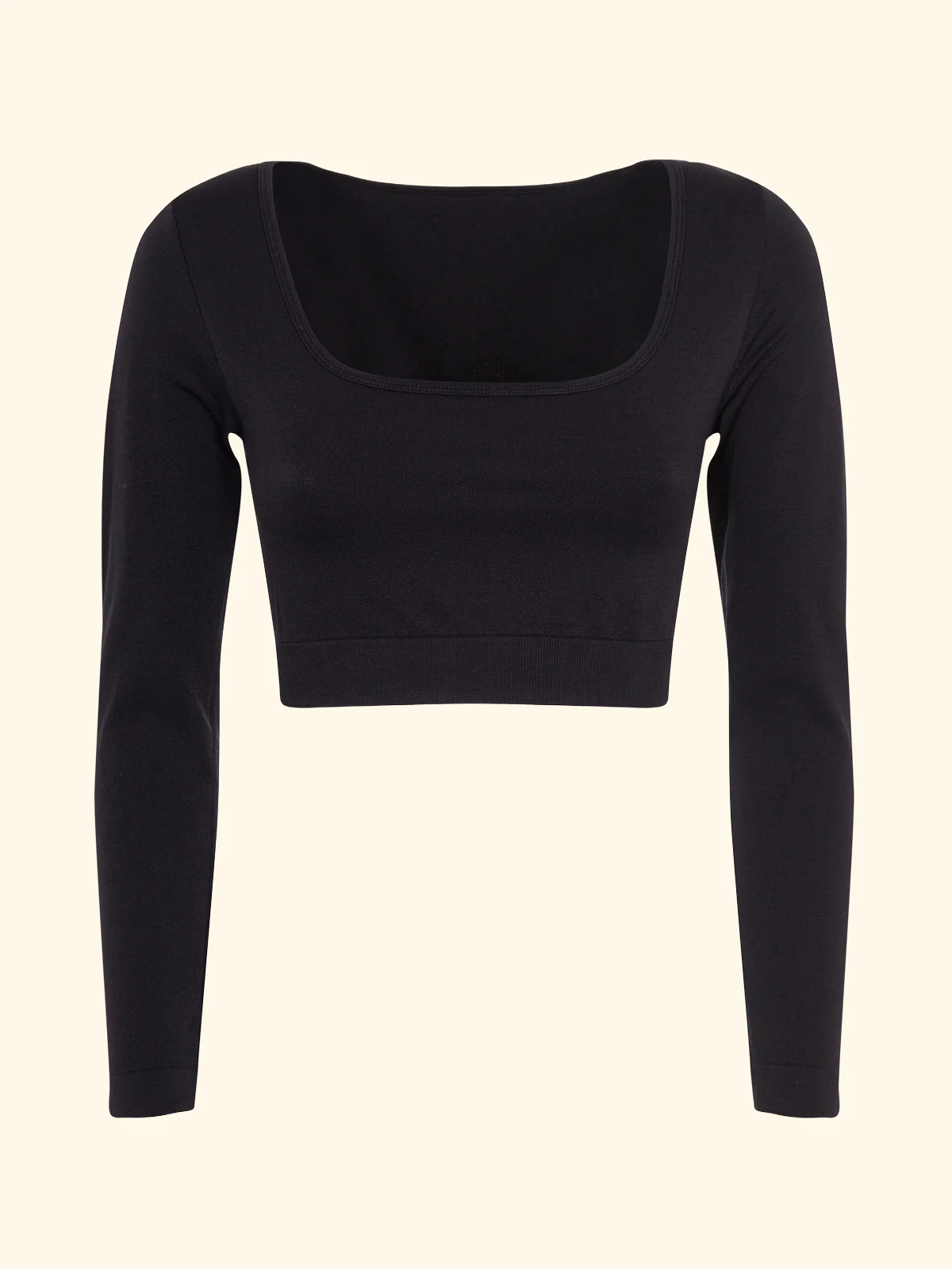 T-Shirt Crop Seamless F**K Nera 05SM02-BK - Image 4