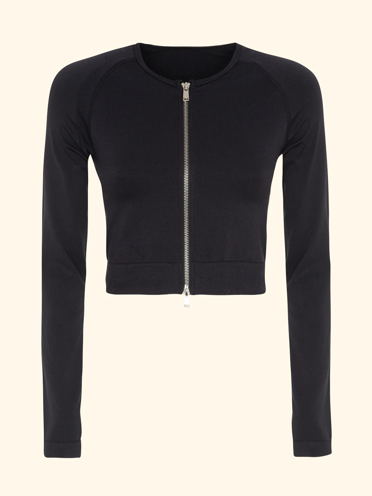 T-Shirt Crop con zip Seamless F**K Nera 05SM01-BK - Image 4