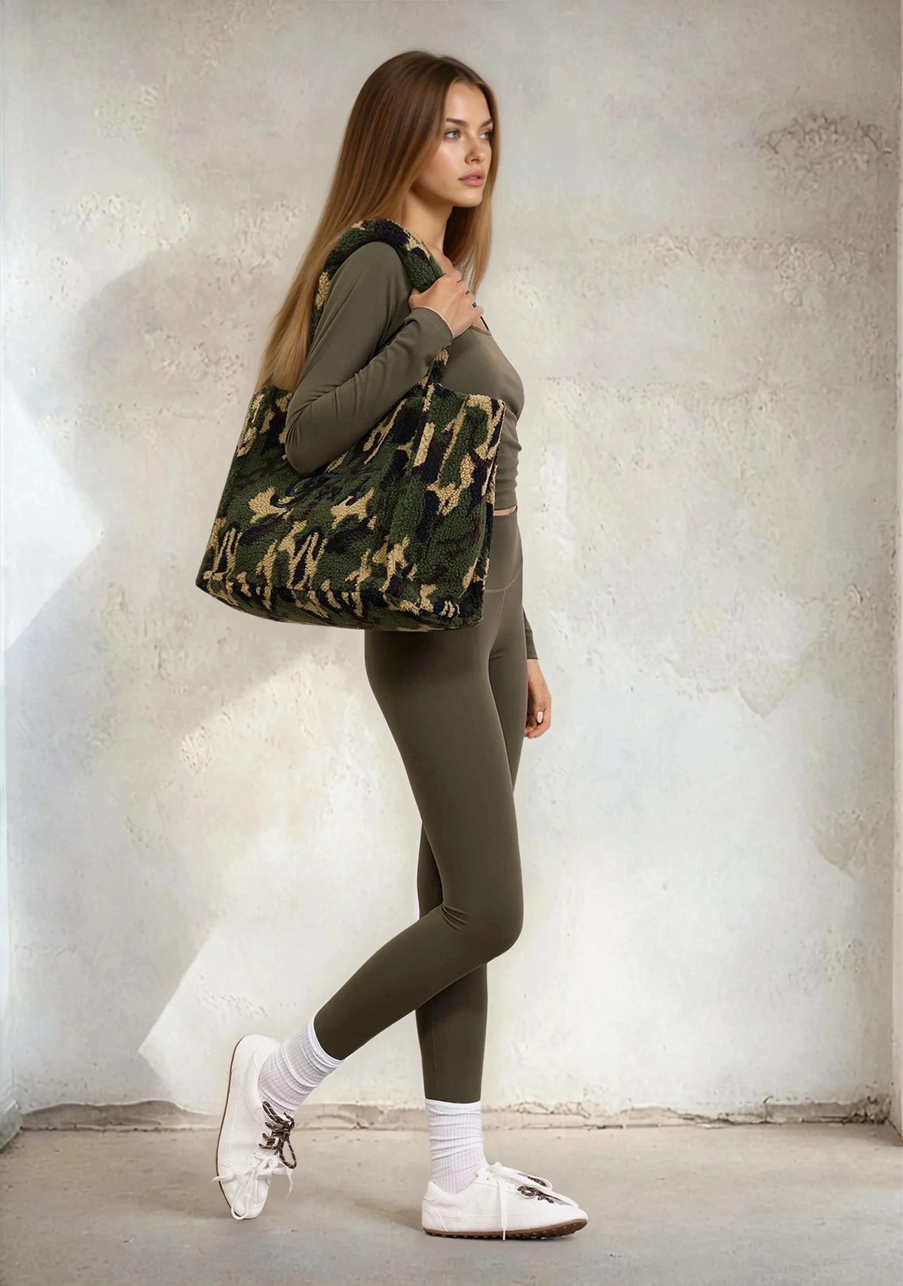 Maxi Bag Donna F**K Verde Militare WW0001-MG - Image 3