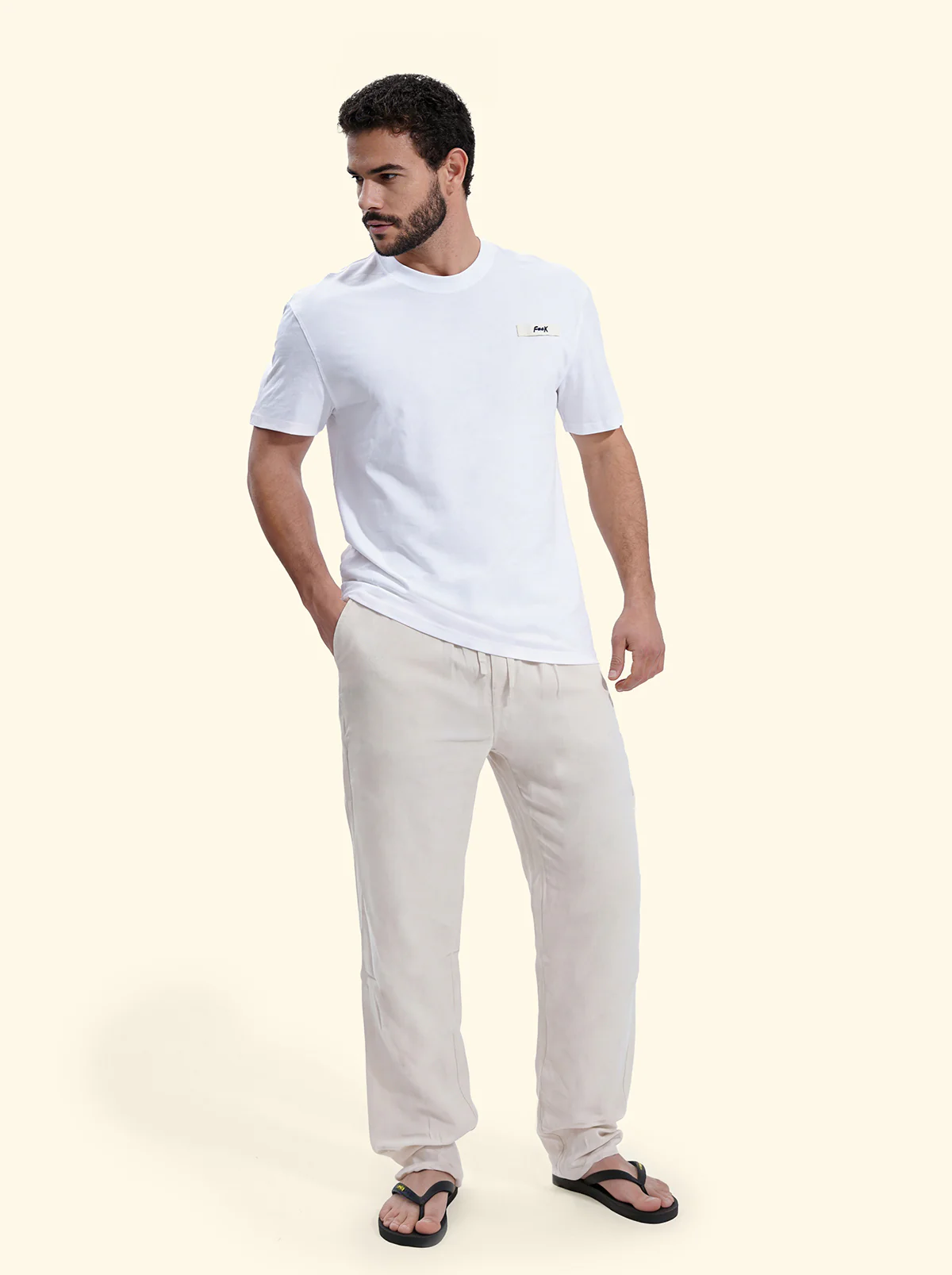 Pantalone Uomo F**K Beige SM7003-BG