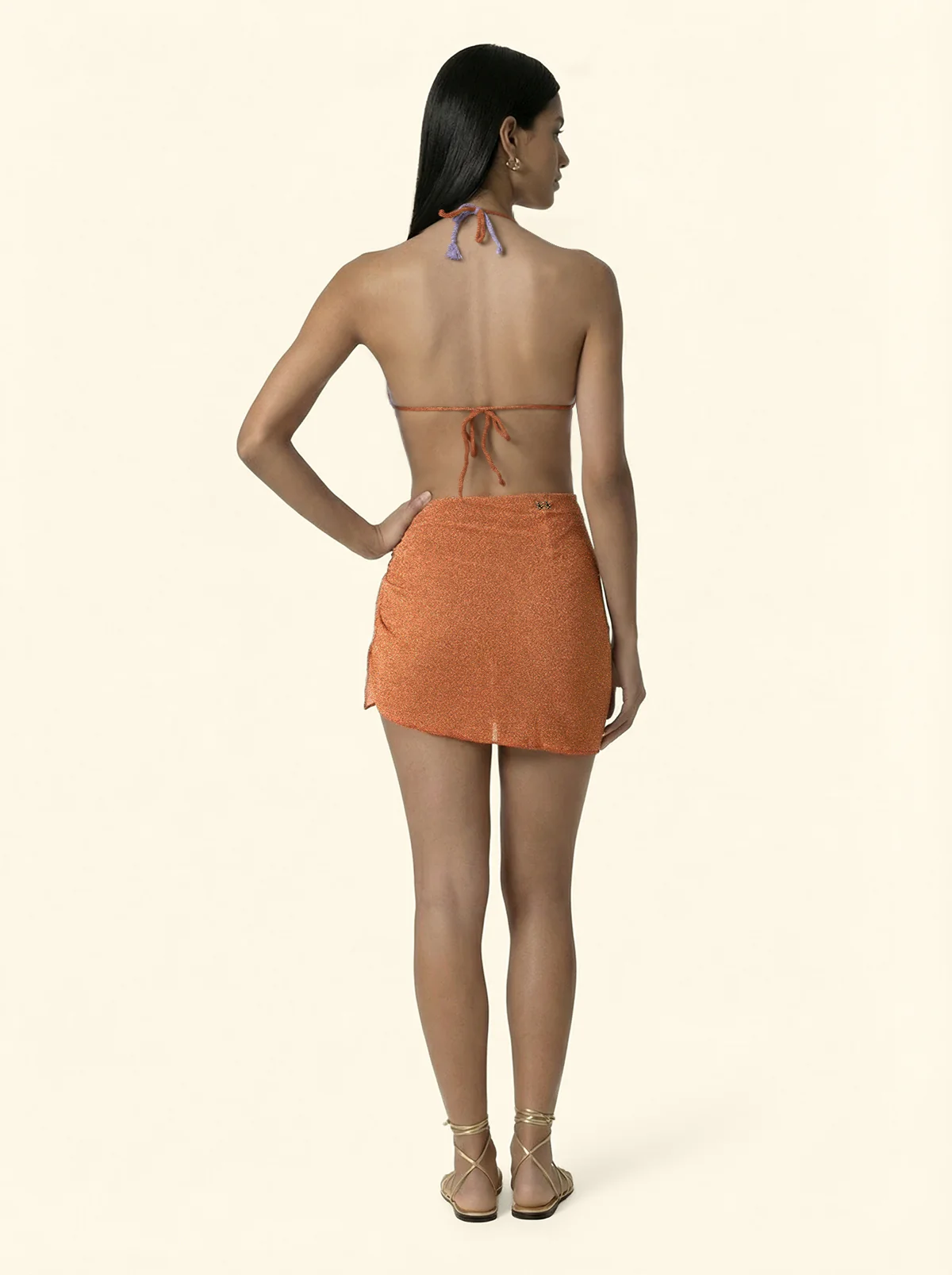 Pareo Corto Donna F**K Arancione SW1147-OR - Image 3