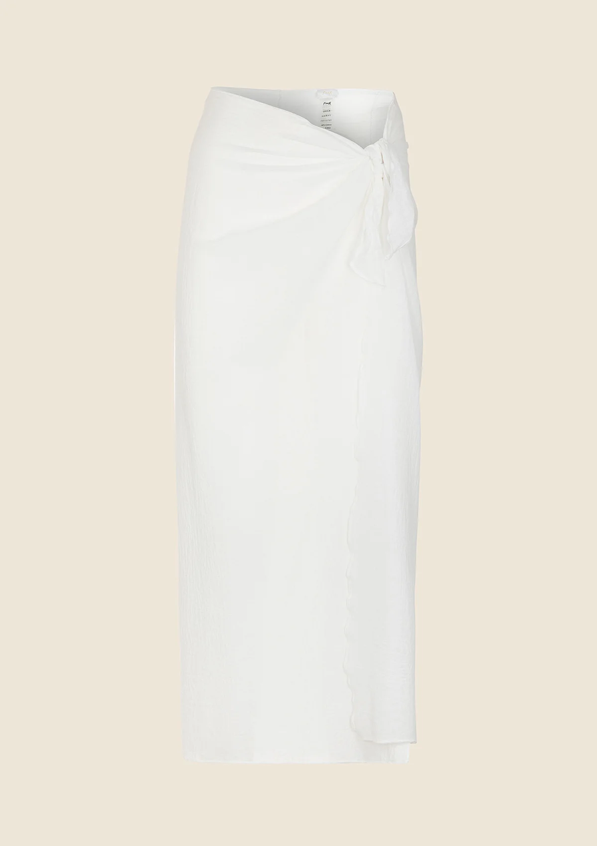 Pareo Lungo Donna F**K Bianco 0307-WH - Image 3