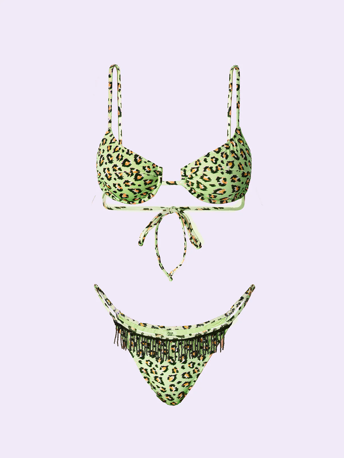 Bikini Donna F**K Crazy Reggiseno con Ferretto e Slip Fisso Fantasia SW0702-X27 - Image 3