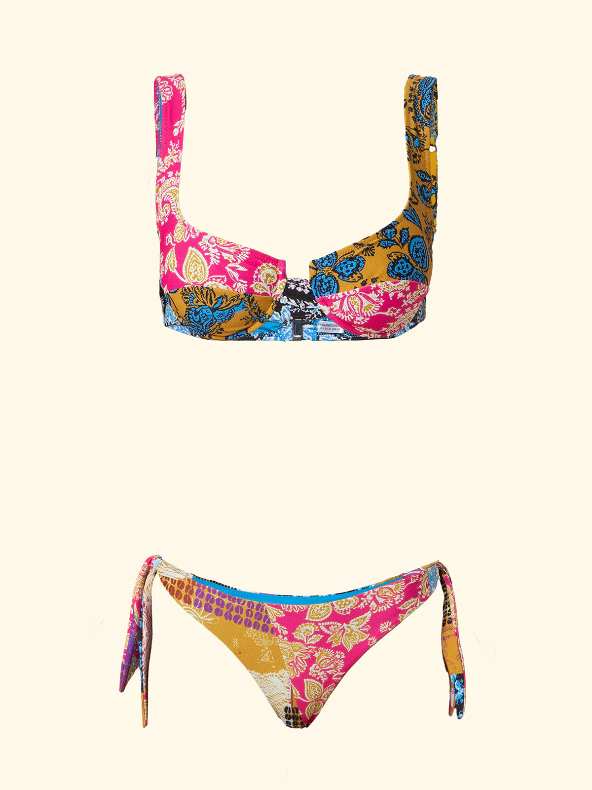Bikini Donna F**K Reggiseno Ferretto con Slip Regolabile Fantasia SW2304-X45 - Image 3