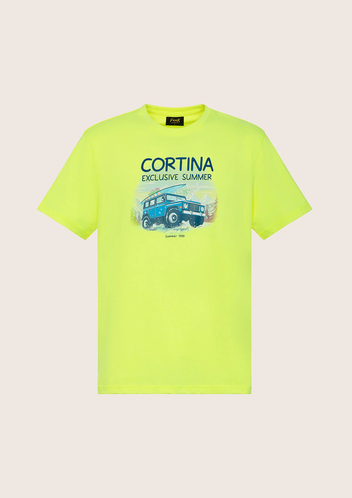 T-Shirt Uomo F**K Giallo Fluo M01TS86-FY - Image 3