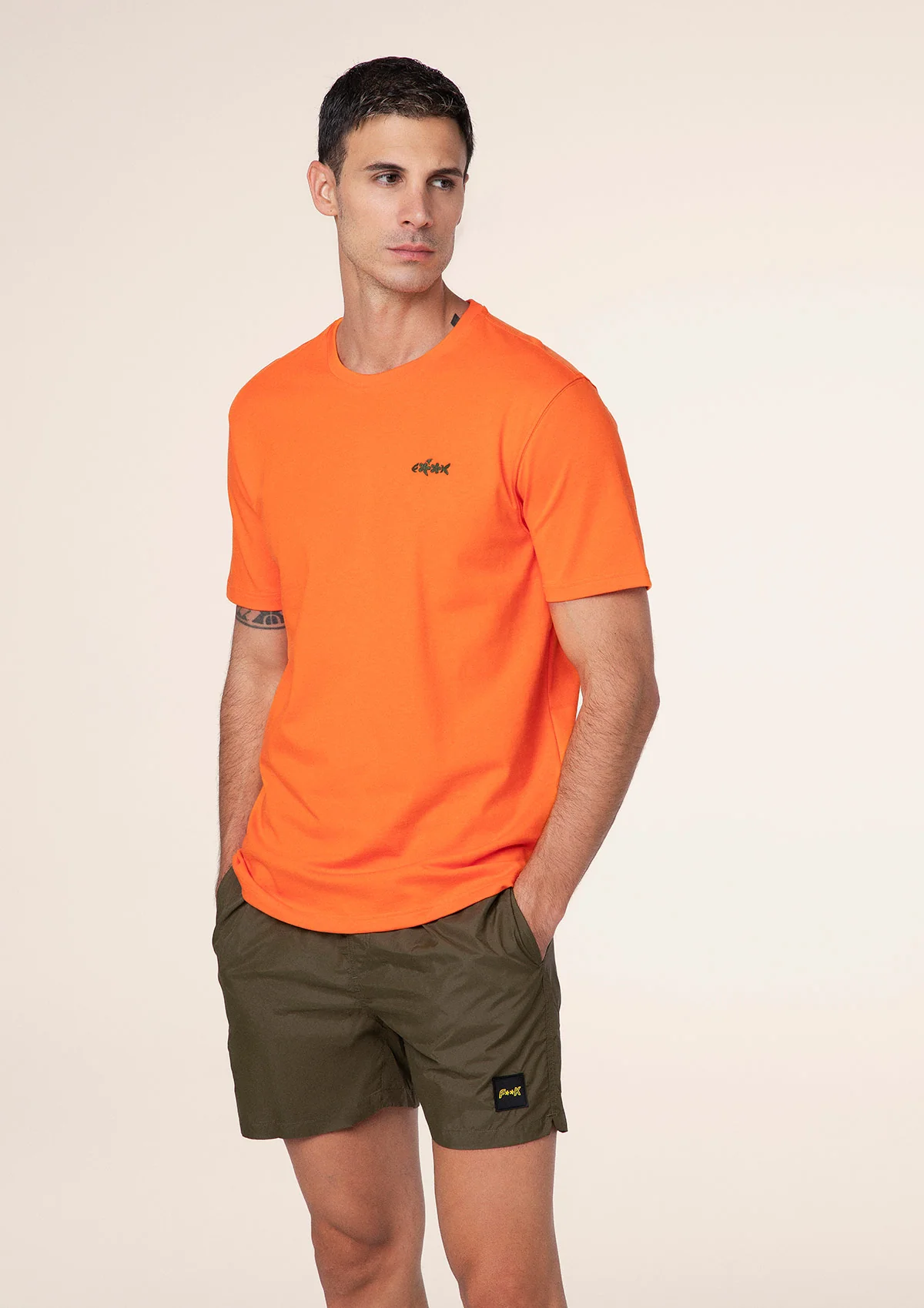 T-Shirt Uomo F**K Arancione M01TS70-OR