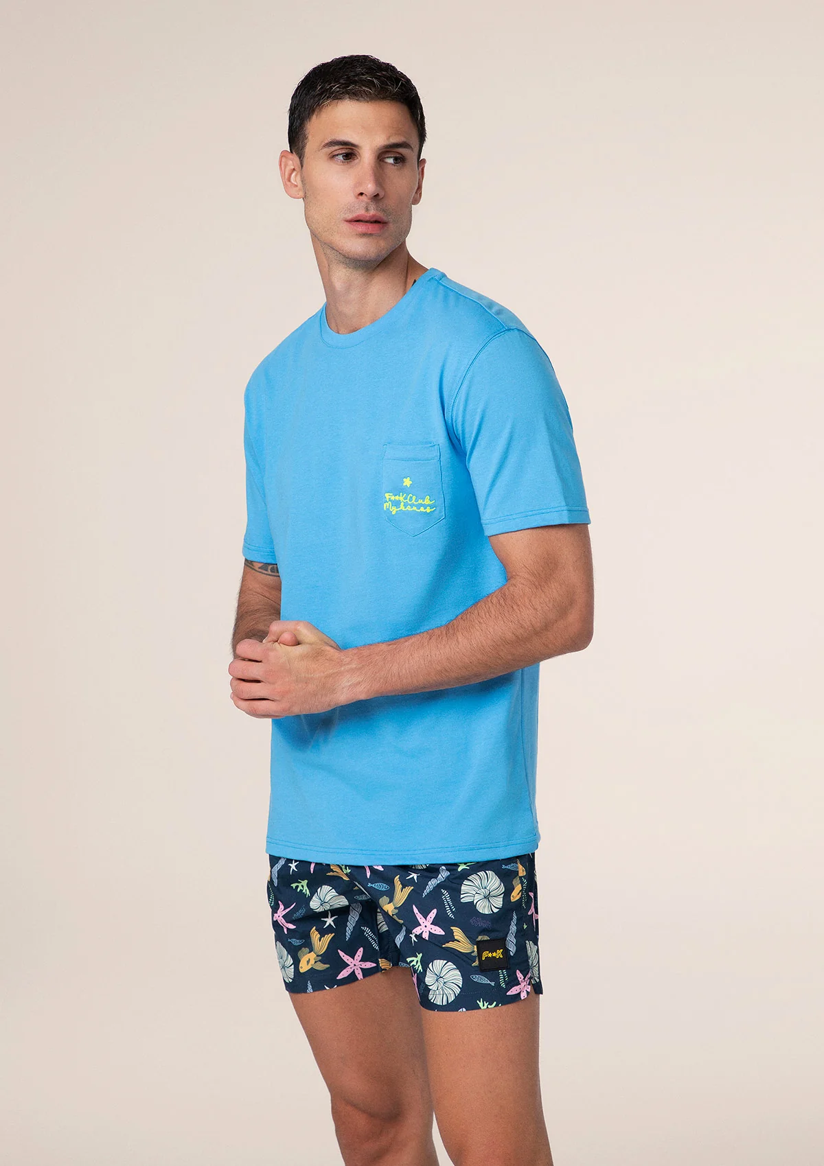 T-Shirt Uomo F**K Turchese M01TS72-TQ