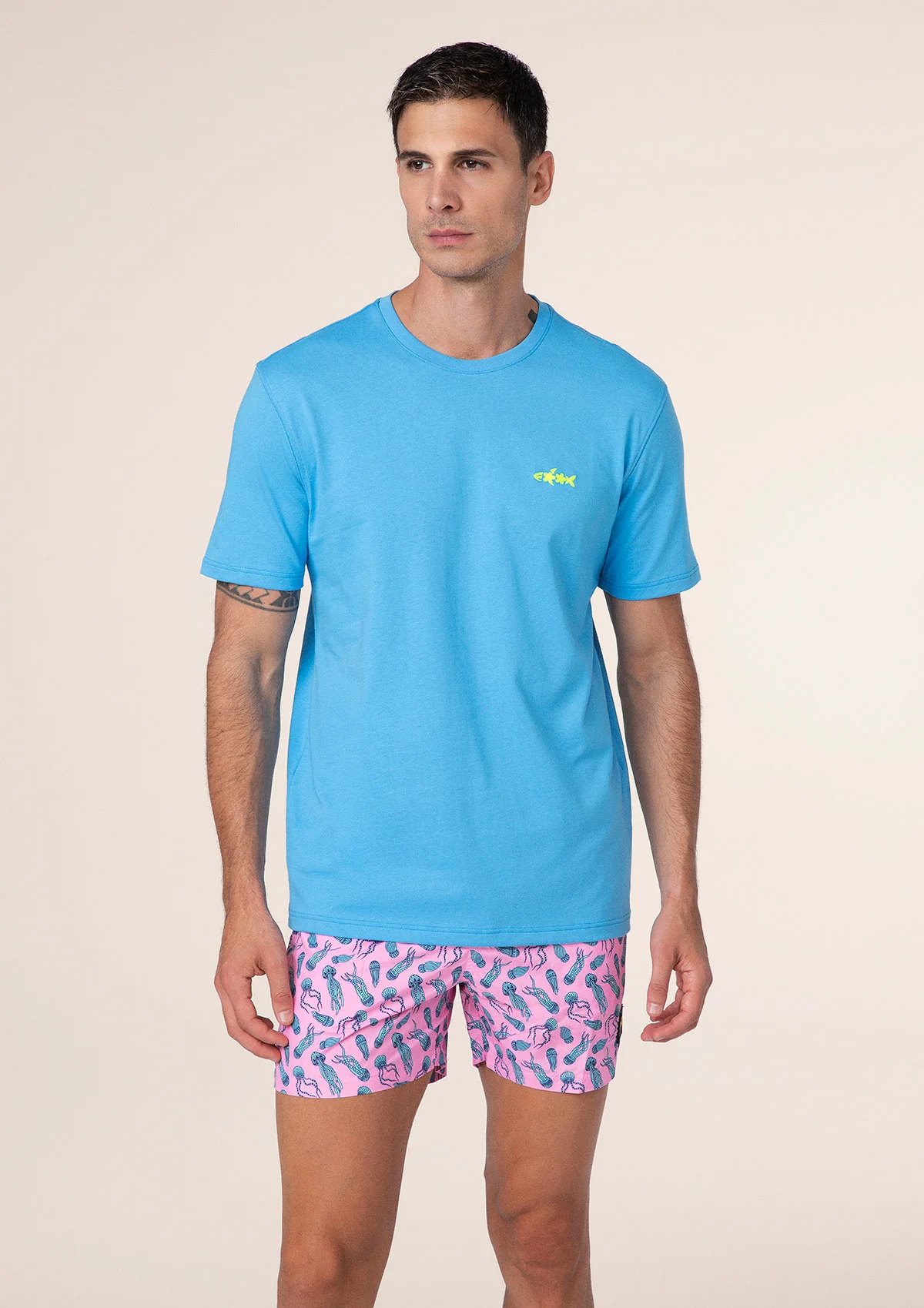 T-Shirt Uomo F**K Turchese M01TS70-TQ