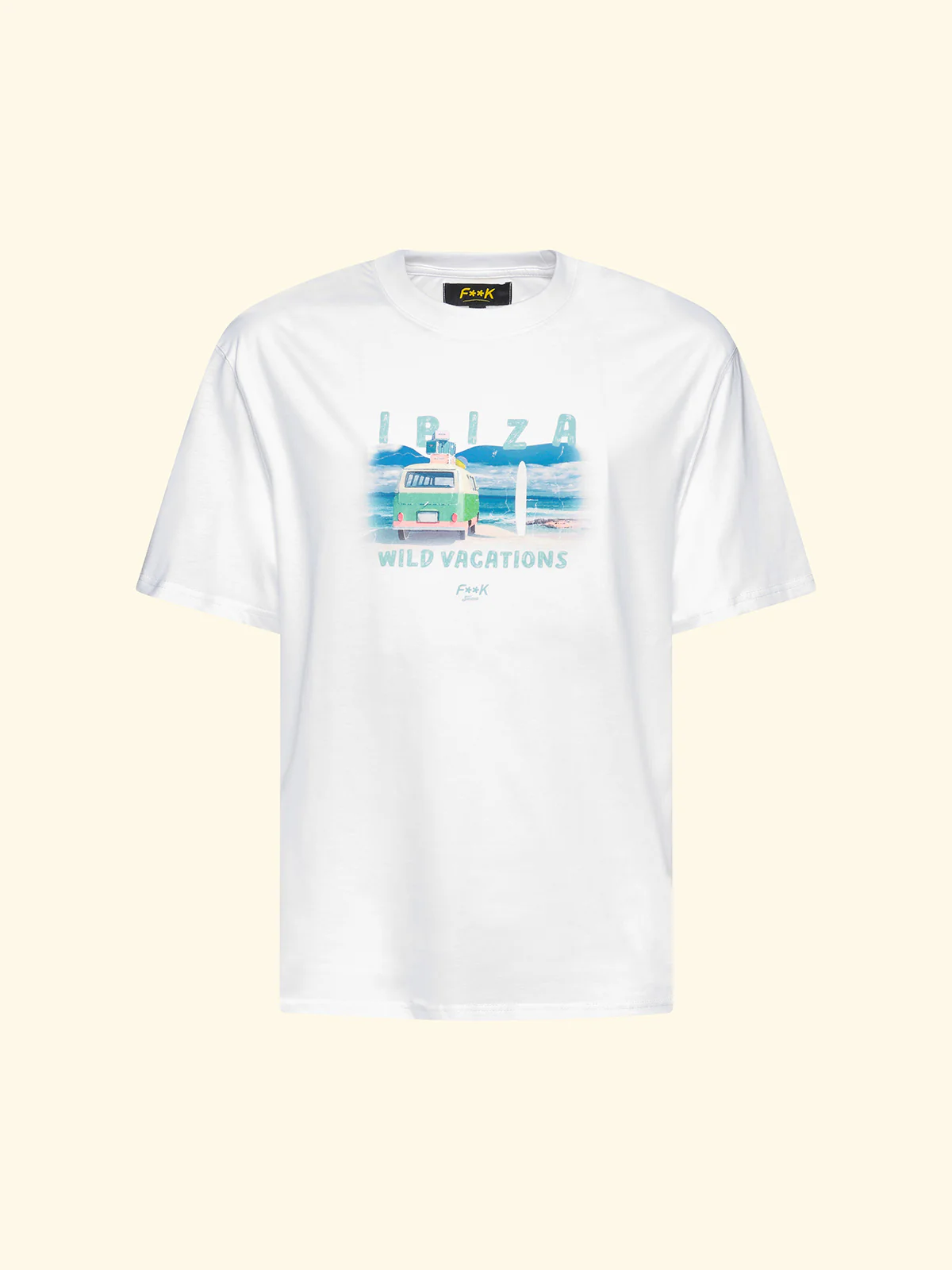 T-Shirt Uomo F**K Bianco SM6008-WH - Image 3