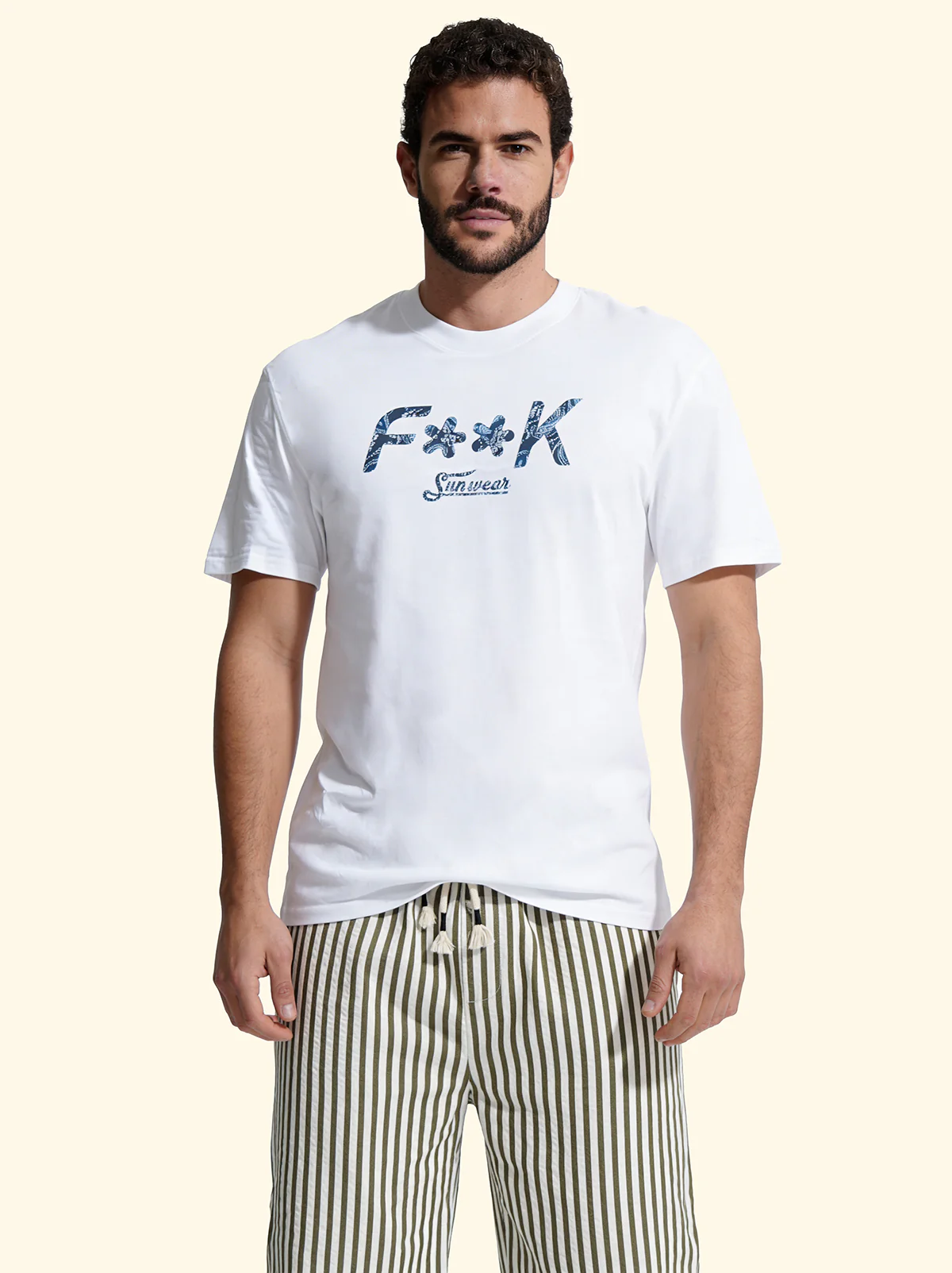 T-Shirt Uomo F**K Bianco SM6011-WH