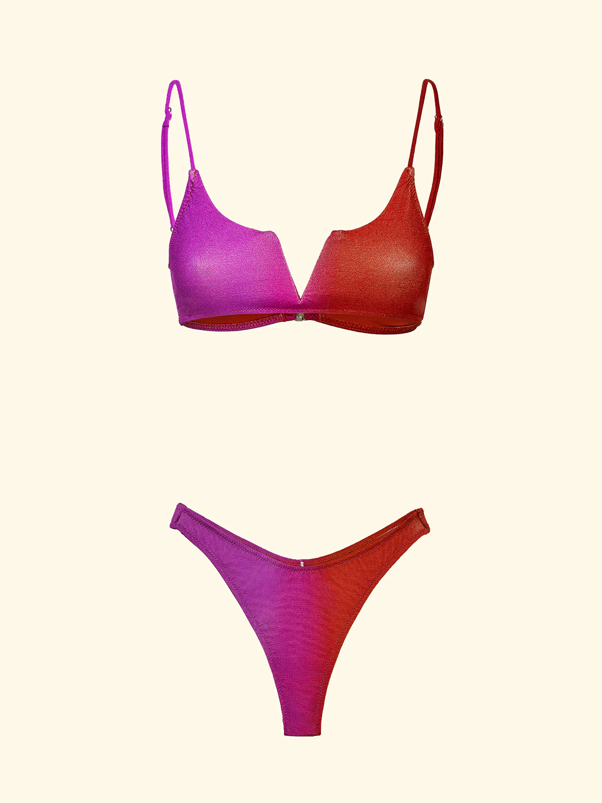 Bikini Donna F**K Top con Ferretto e Slip Americano fisso Fantasia SW1852-X81 - Image 3