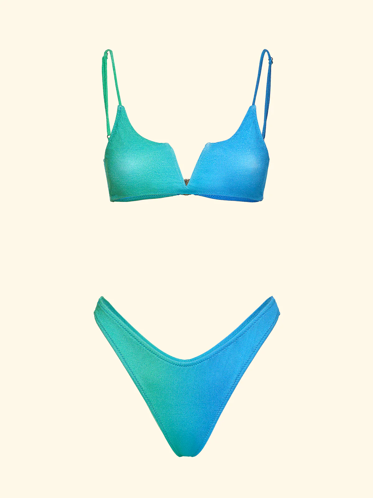 Bikini Donna F**K Top con Ferretto e Slip Americano fisso Fantasia SW1852-X82 - Image 3