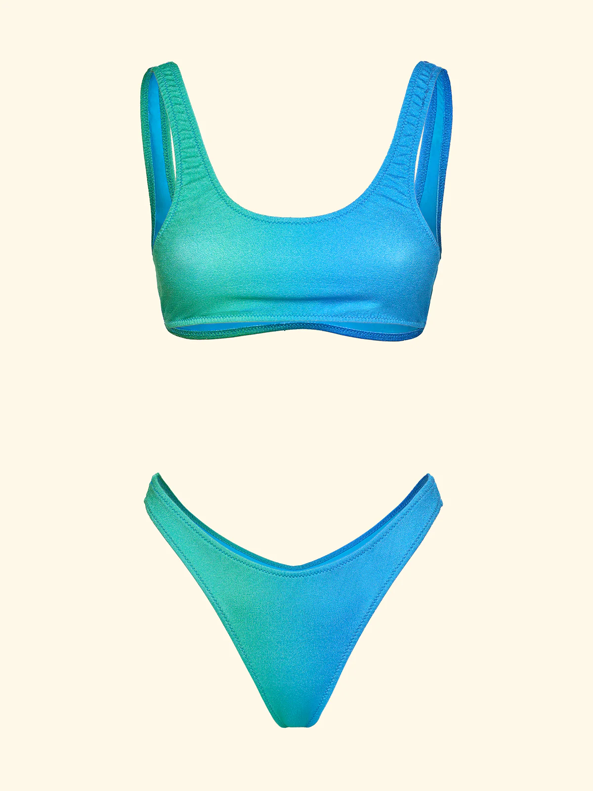 Bikini Donna F**K Top con Slip Americano Fisso Fantasia SW1853-X82 - Image 3
