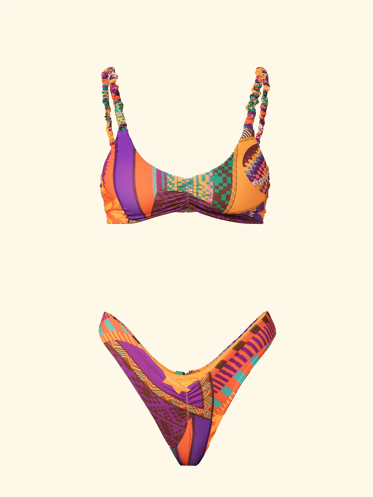 Bikini Donna F**K Top con Slip Americano Fisso Fantasia SW2952-X11 - Image 3