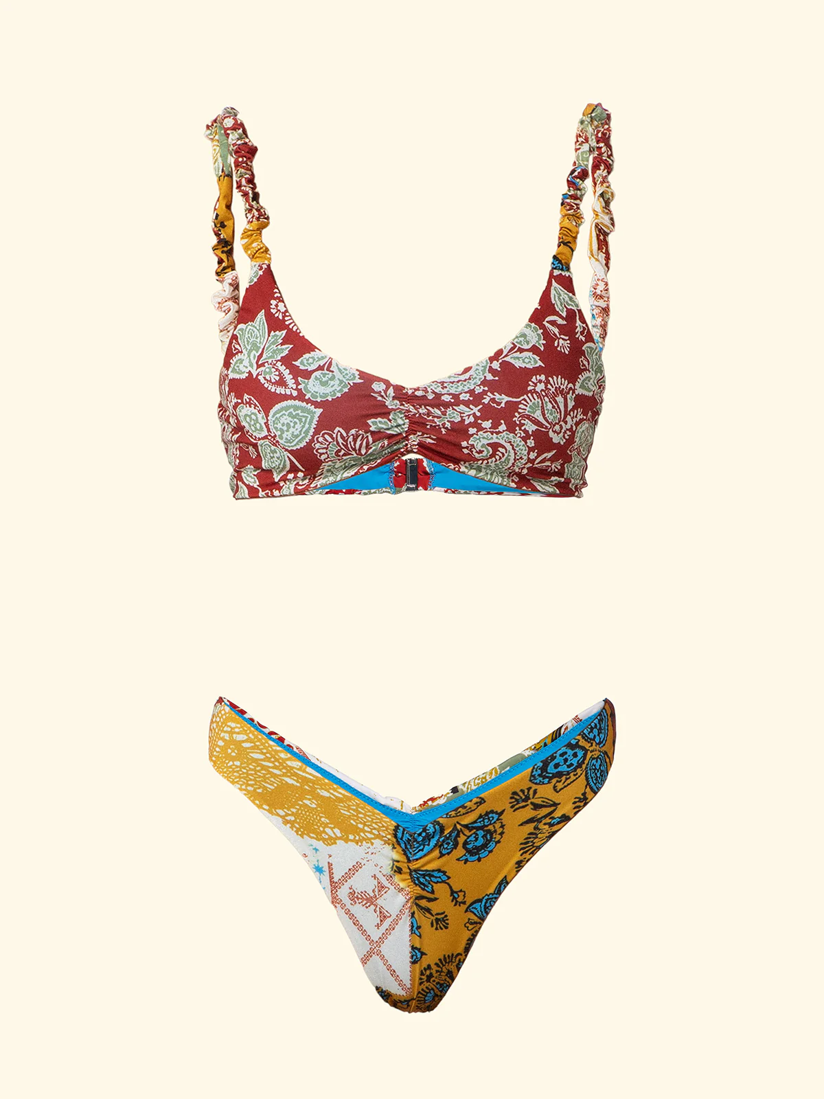 Bikini Donna F**K Top con Slip Americano Fisso Fantasia SW2954-X38 - Image 3