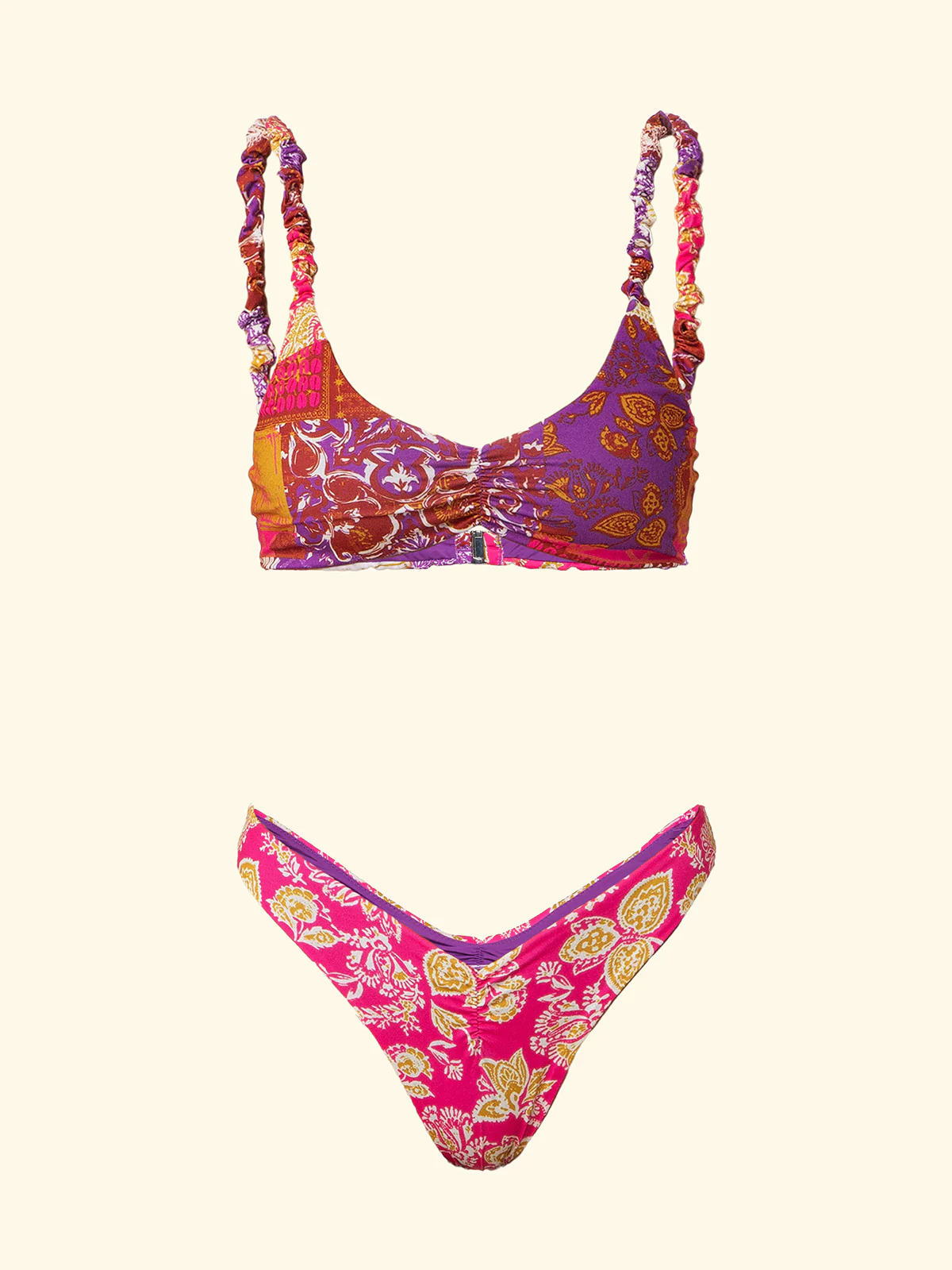 Bikini Donna F**K Top con Slip Americano Fisso Fantasia SW2954-X41 - Image 3